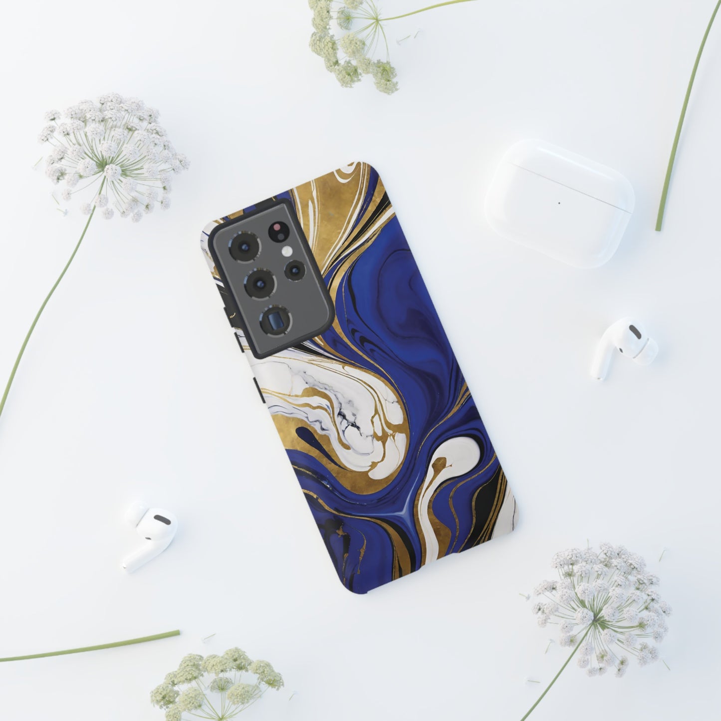 Blue and Gold Swirl 01