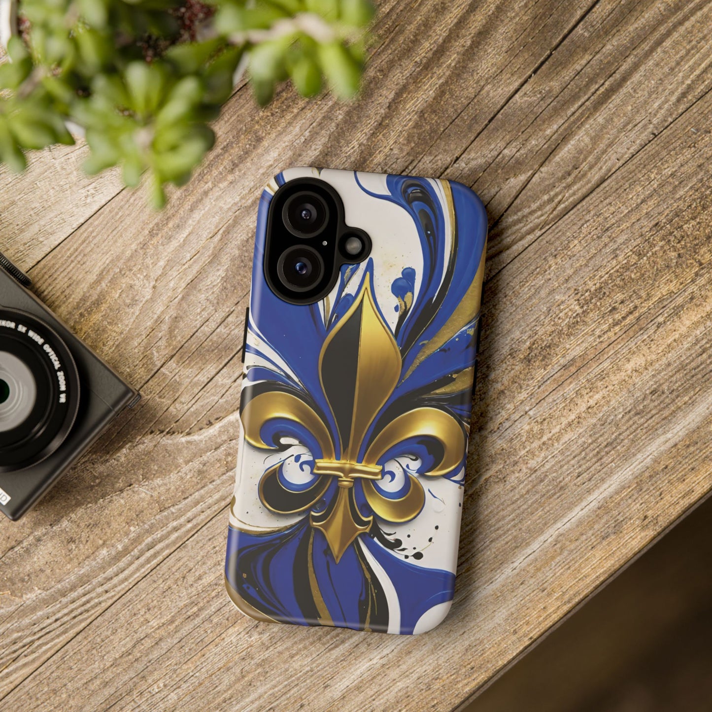 Blue and Gold Fleur-de-Lis 01