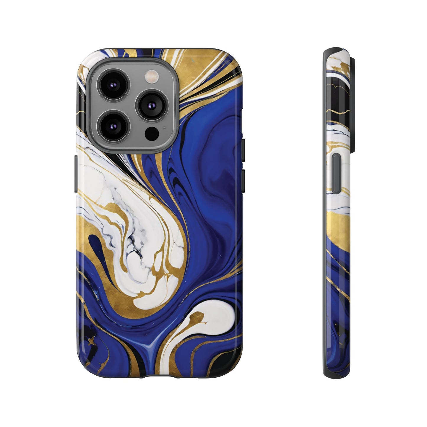 Blue and Gold Swirl 01