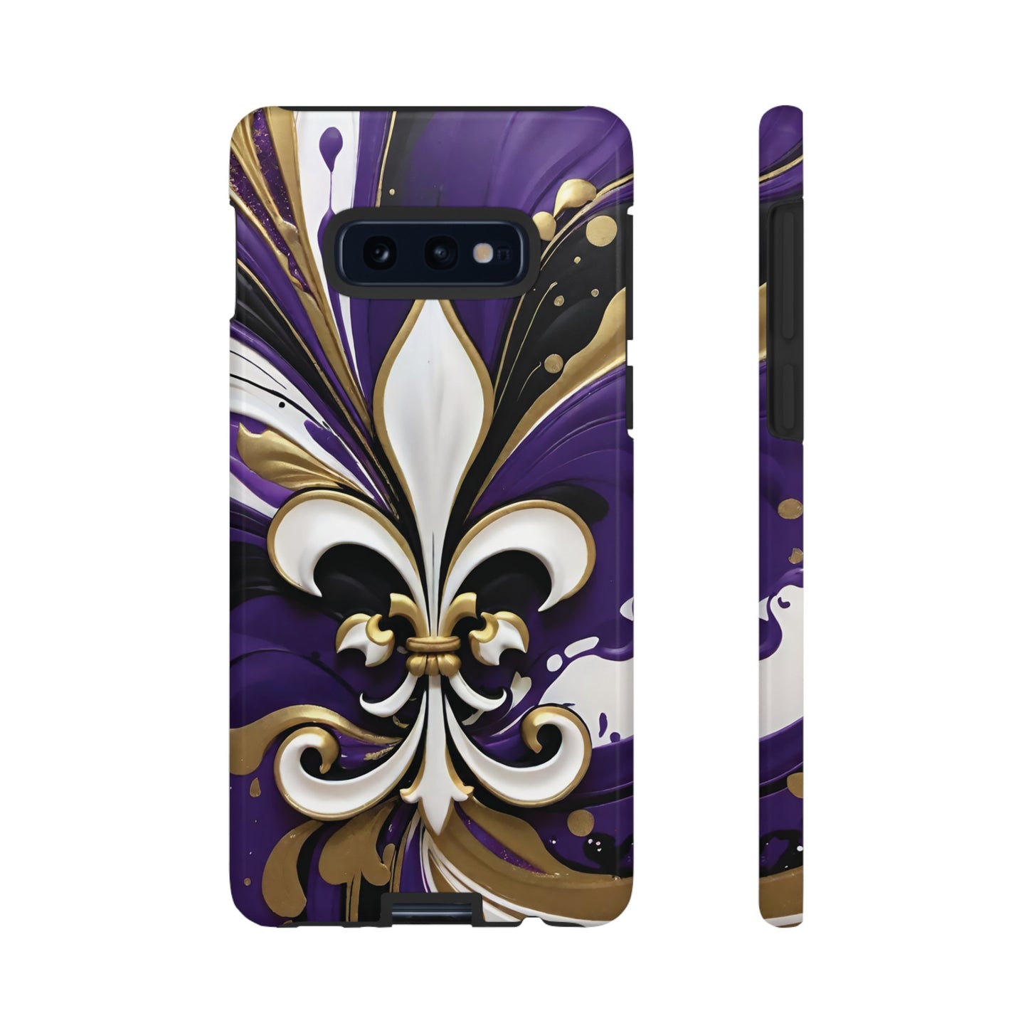 Purple and Gold Fleur-de-Lis 03
