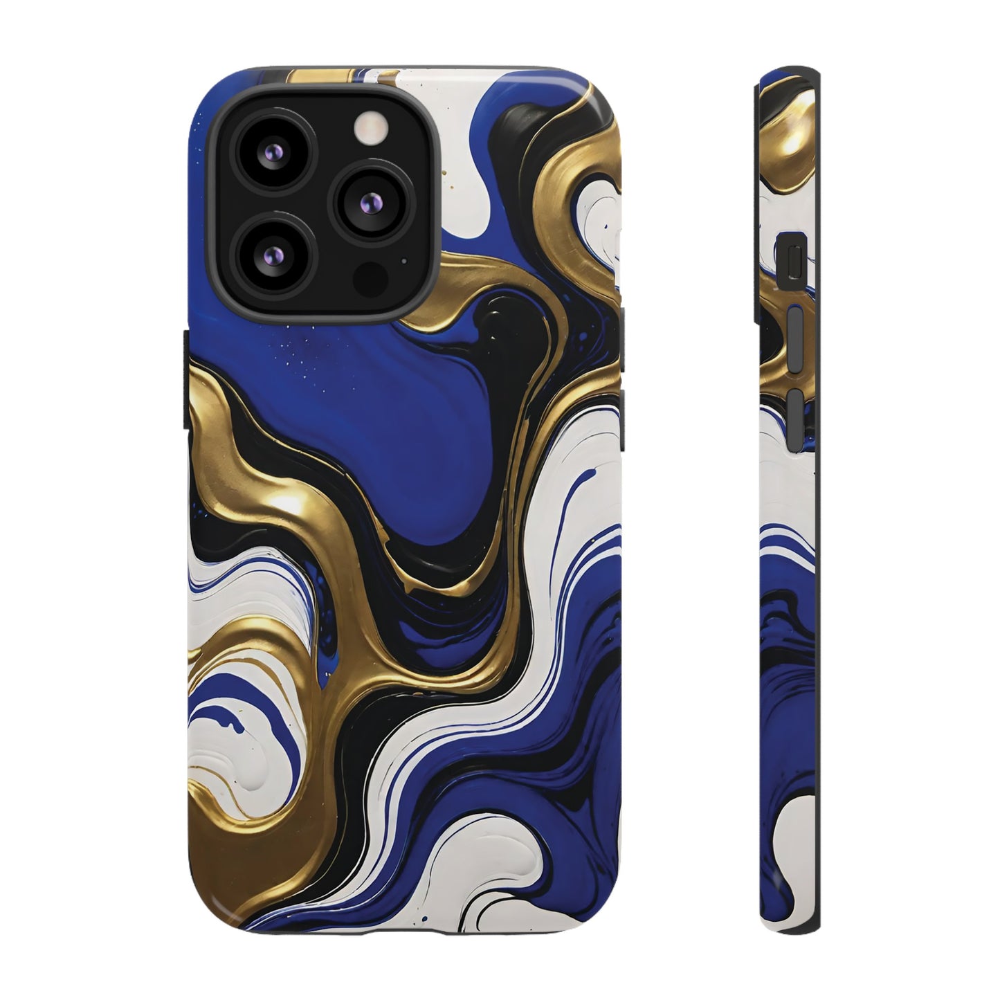 Blue and Gold Swirl 03