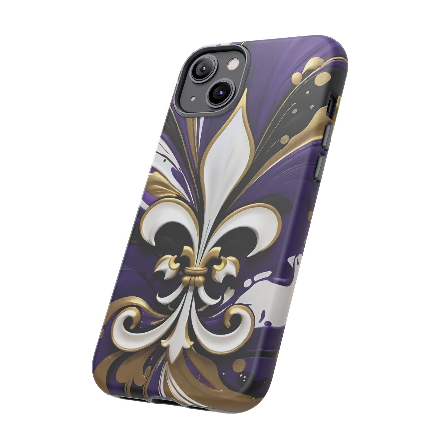 Purple and Gold Fleur-de-Lis 03