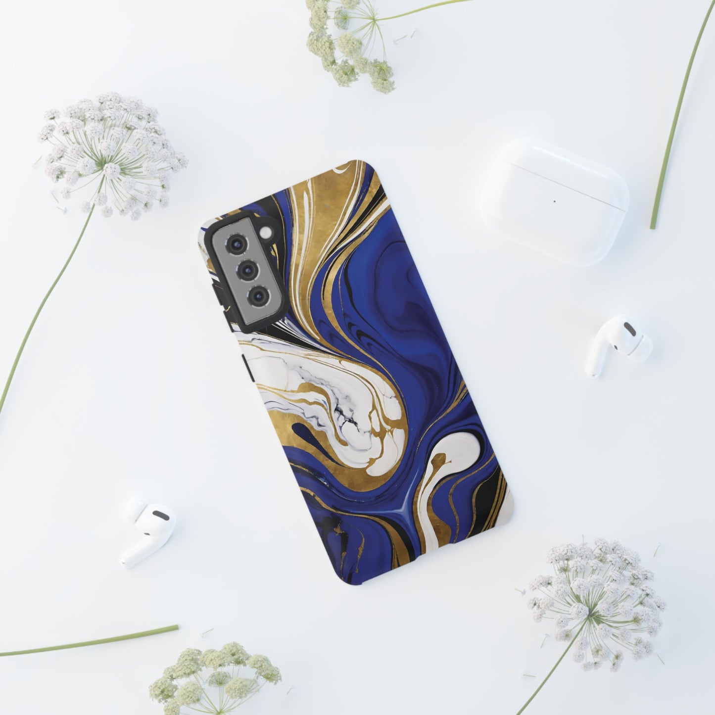 Blue and Gold Swirl 01