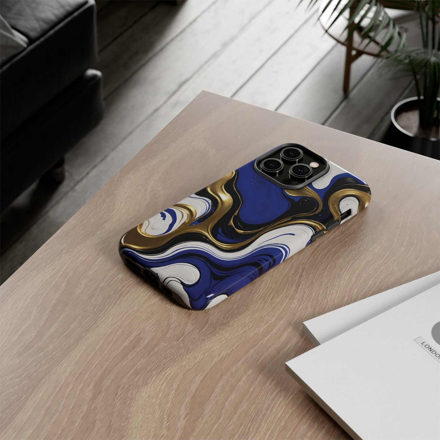Blue and Gold Swirl 03