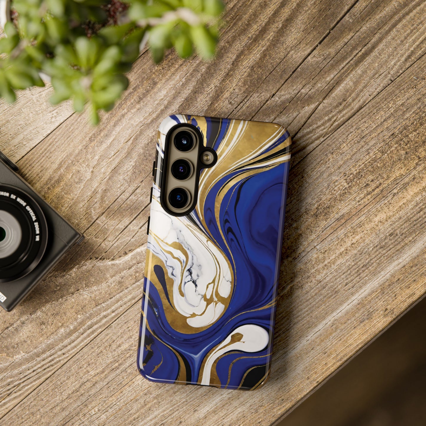 Blue and Gold Swirl 01
