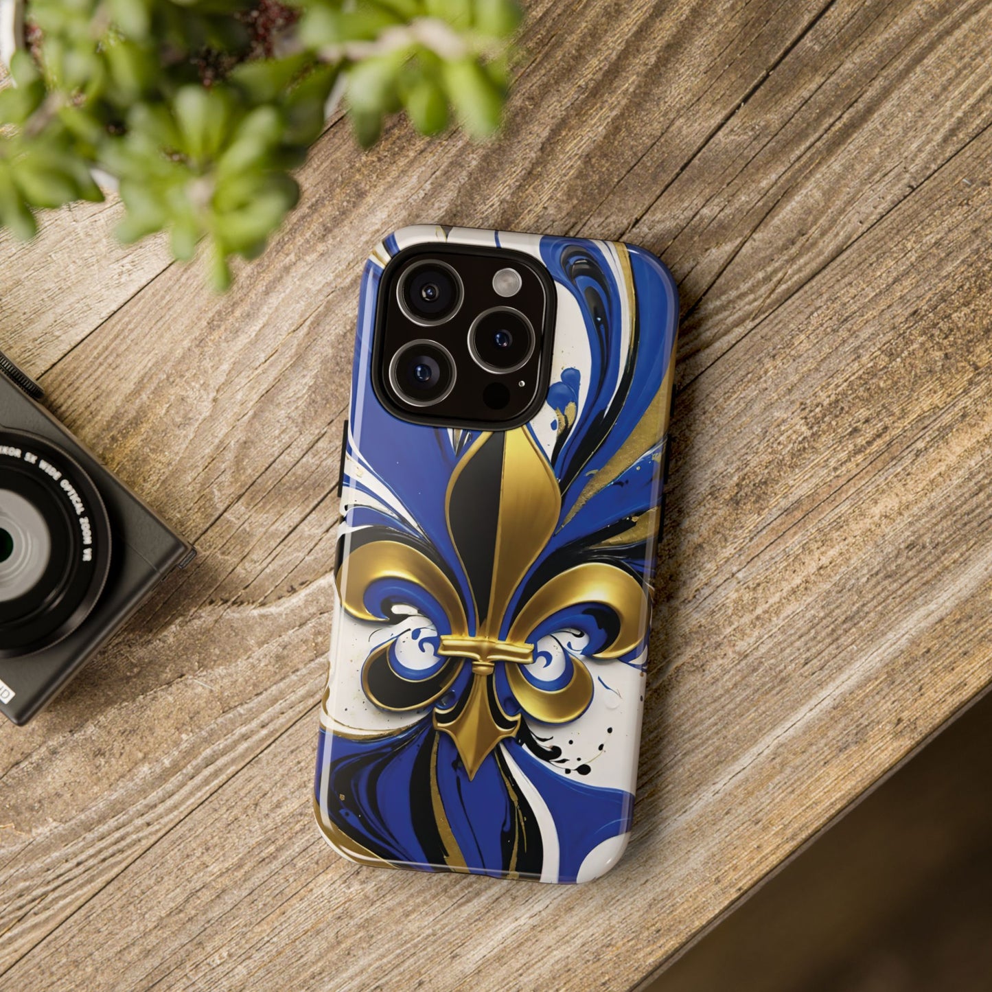Blue and Gold Fleur-de-Lis 01
