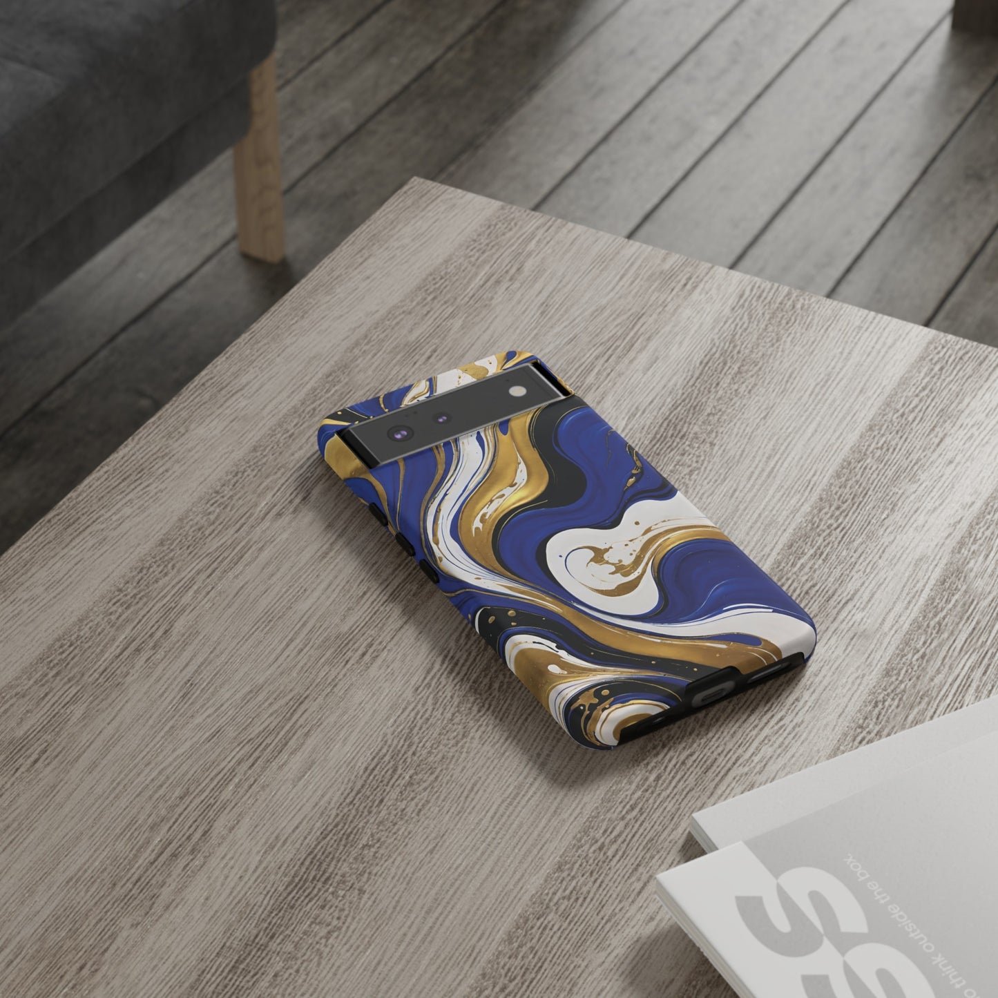 Blue and Gold Swirl 02