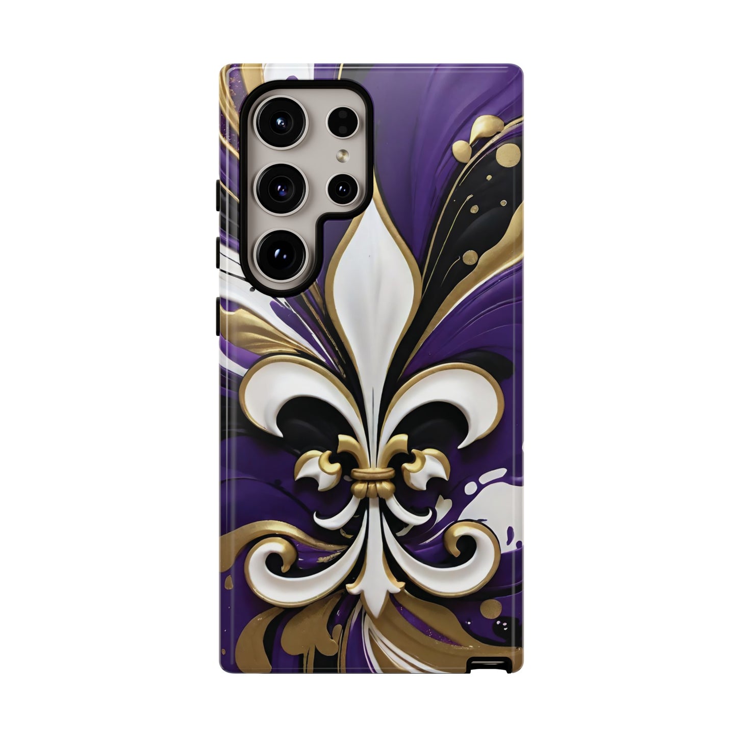 Purple and Gold Fleur-de-Lis 03