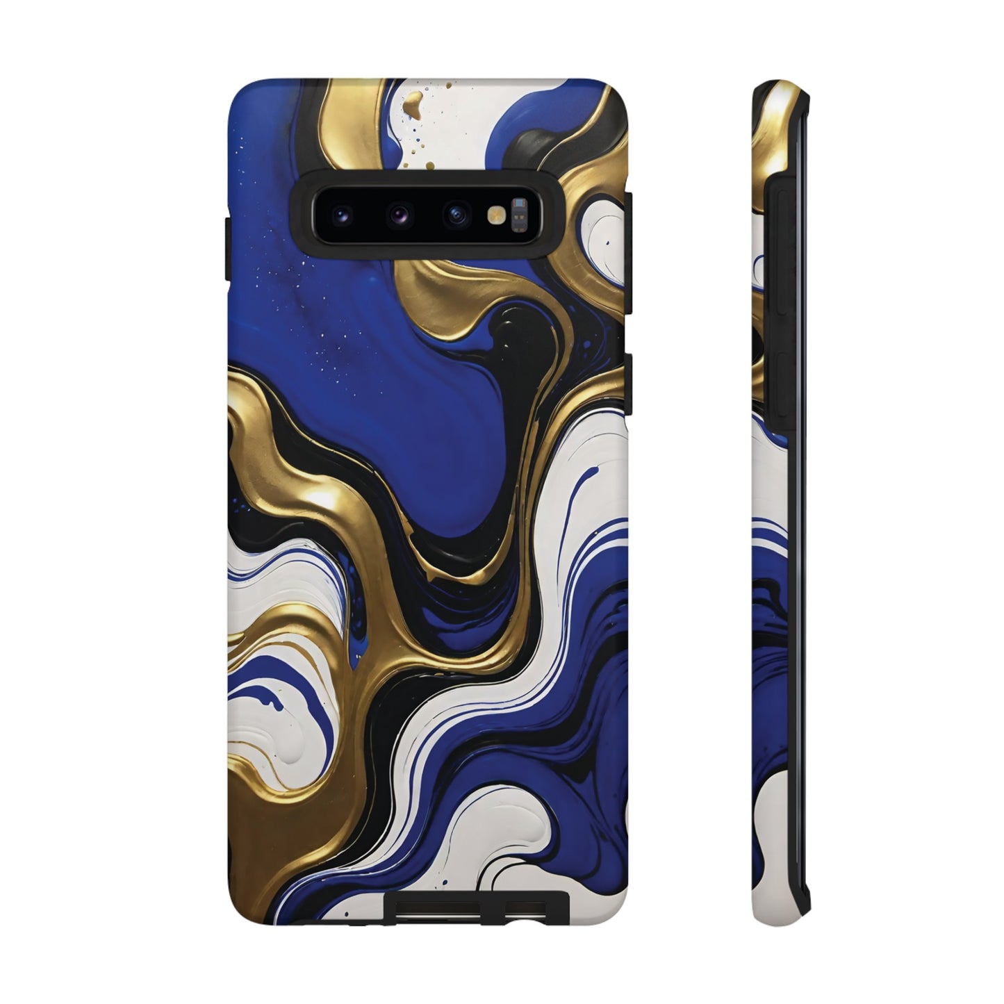 Blue and Gold Swirl 03