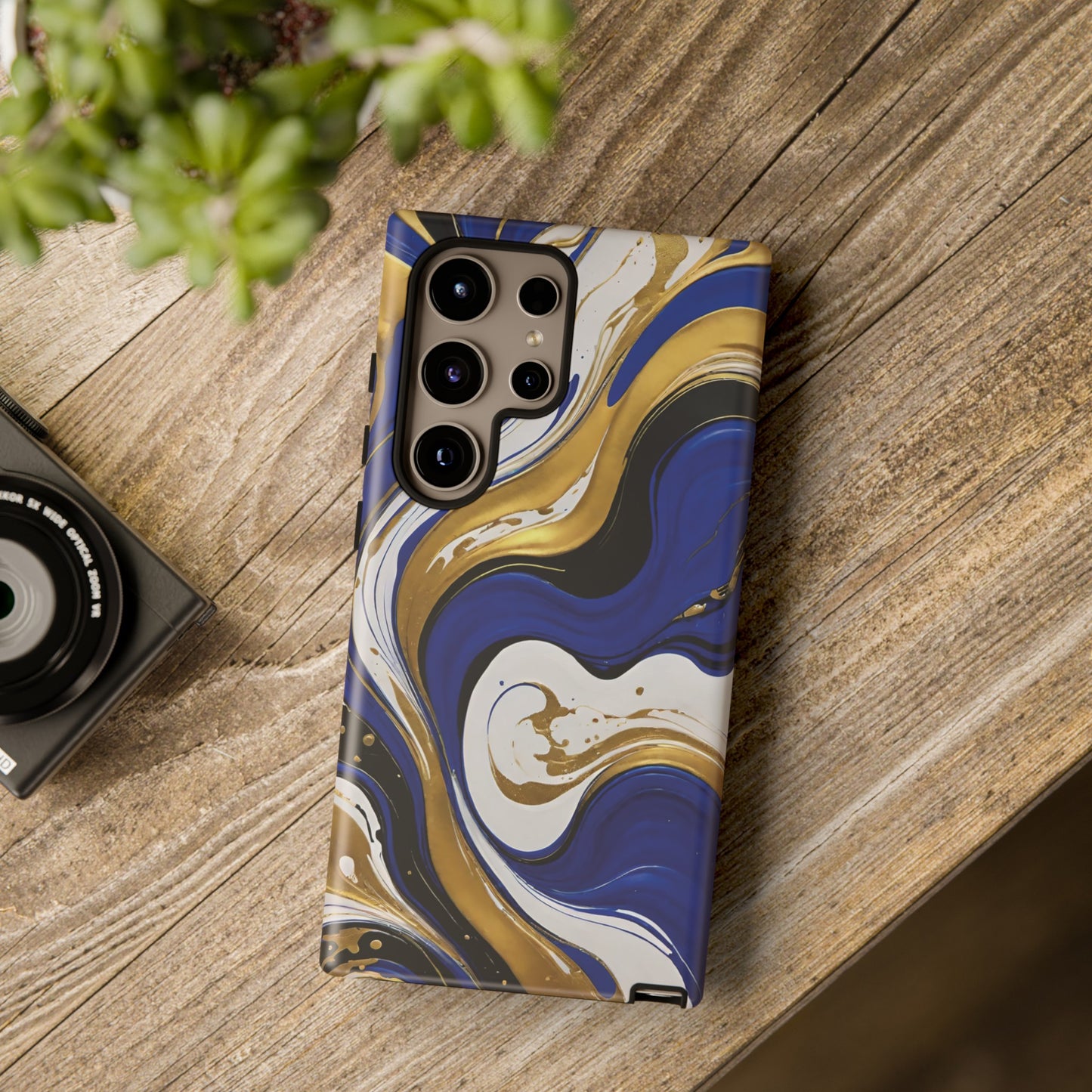 Blue and Gold Swirl 02