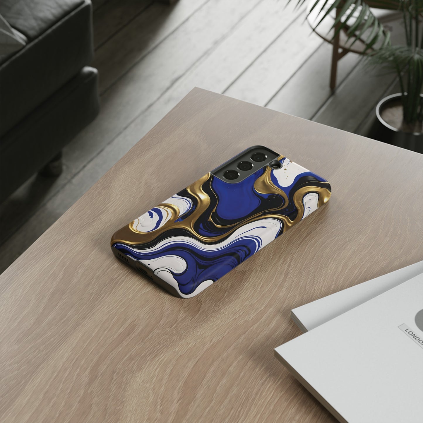 Blue and Gold Swirl 03