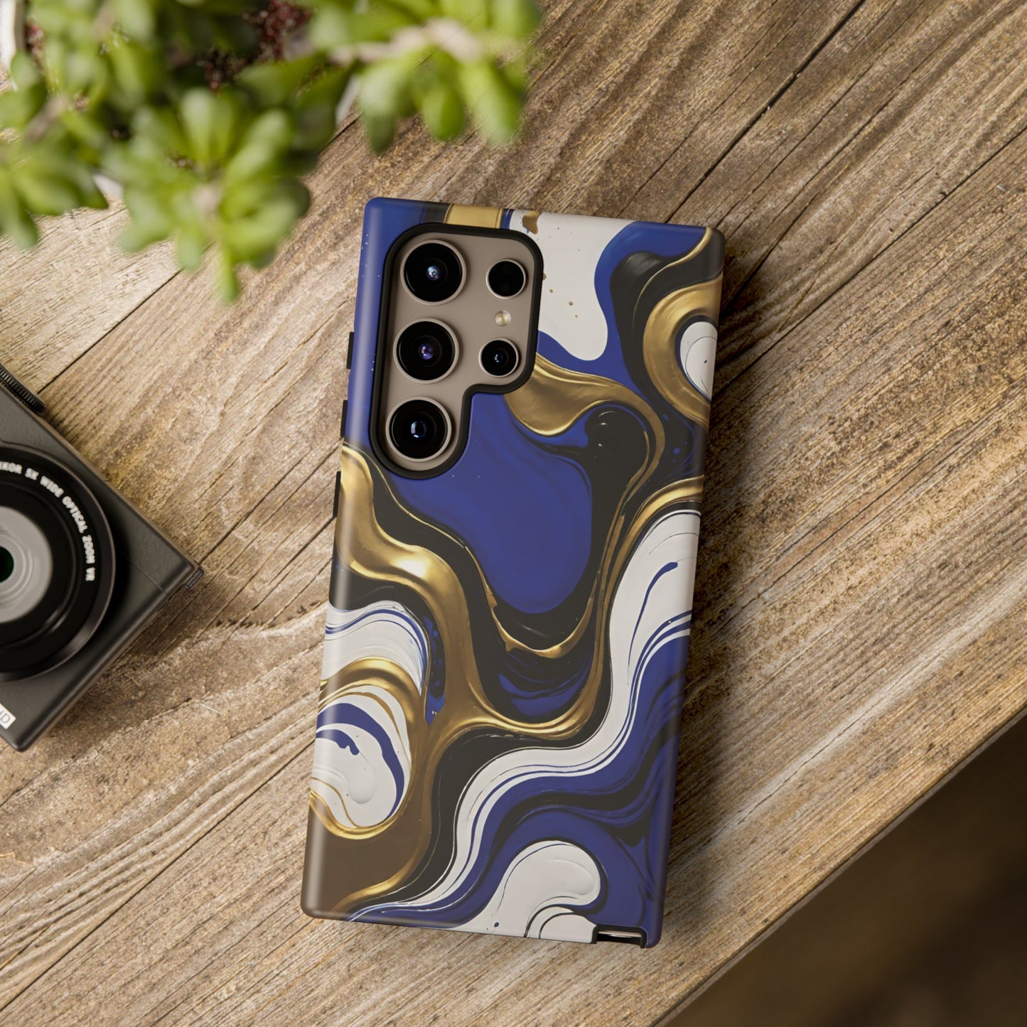 Blue and Gold Swirl 03