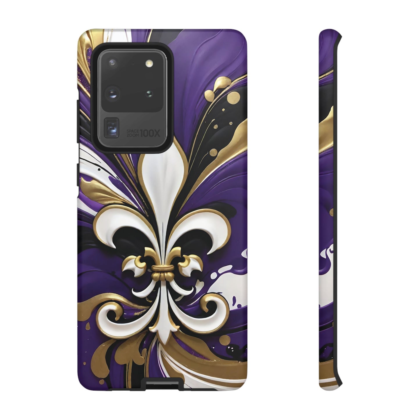 Purple and Gold Fleur-de-Lis 03