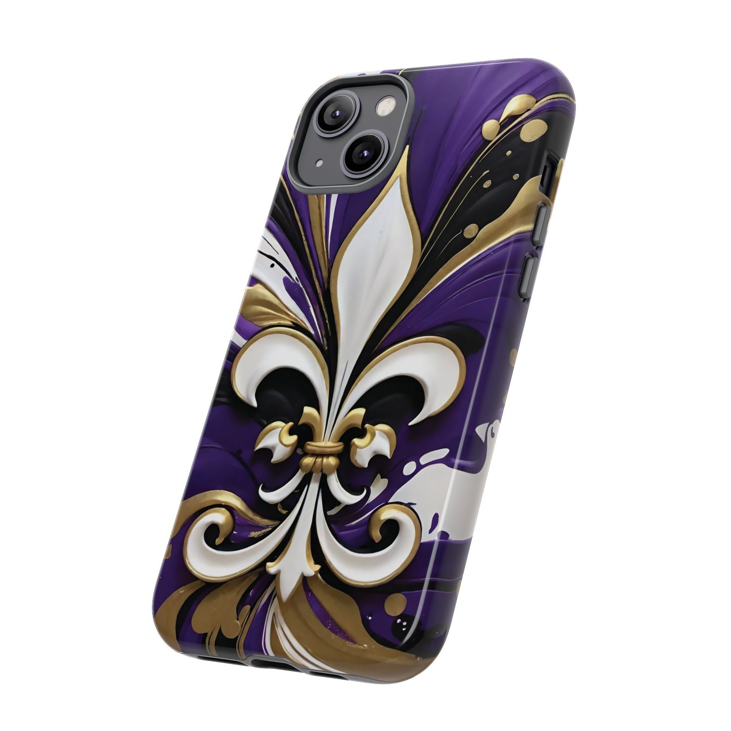 Purple and Gold Fleur-de-Lis 03
