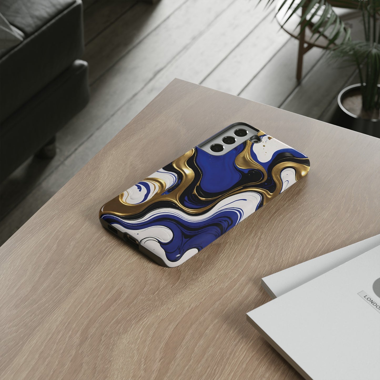 Blue and Gold Swirl 03
