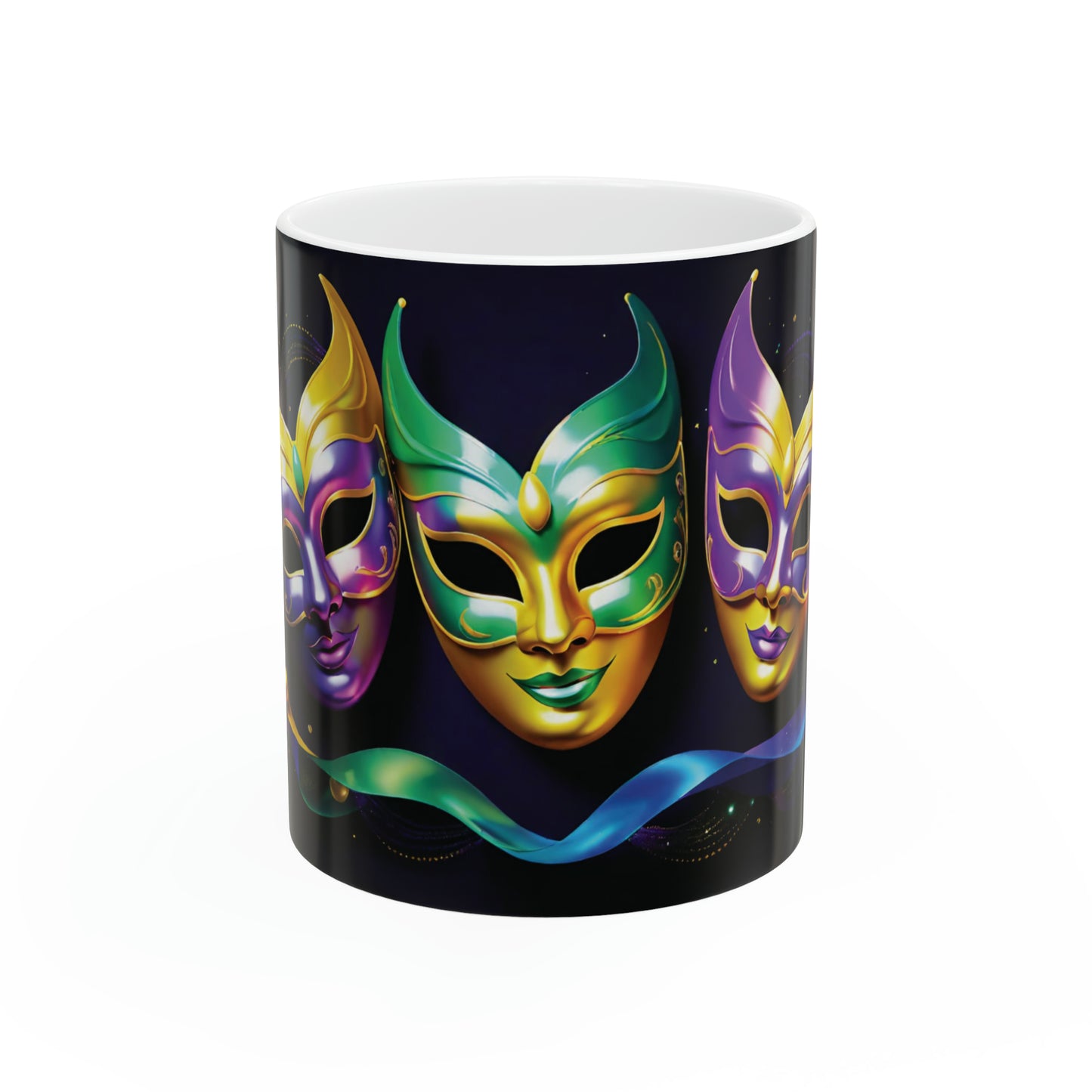 Mardi Gras Masks Mug 03, 11oz - ShadowCrafts Studio