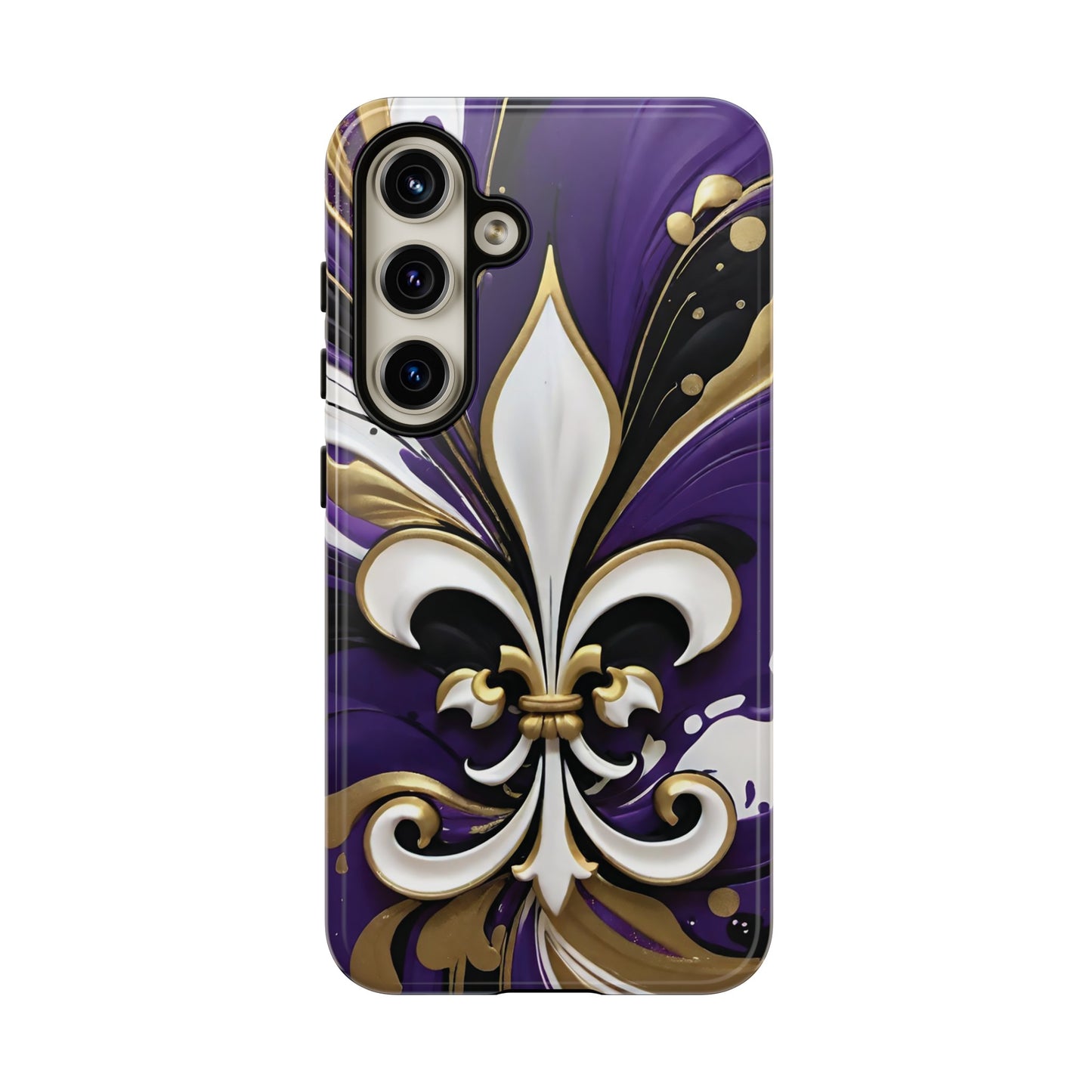 Purple and Gold Fleur-de-Lis 03