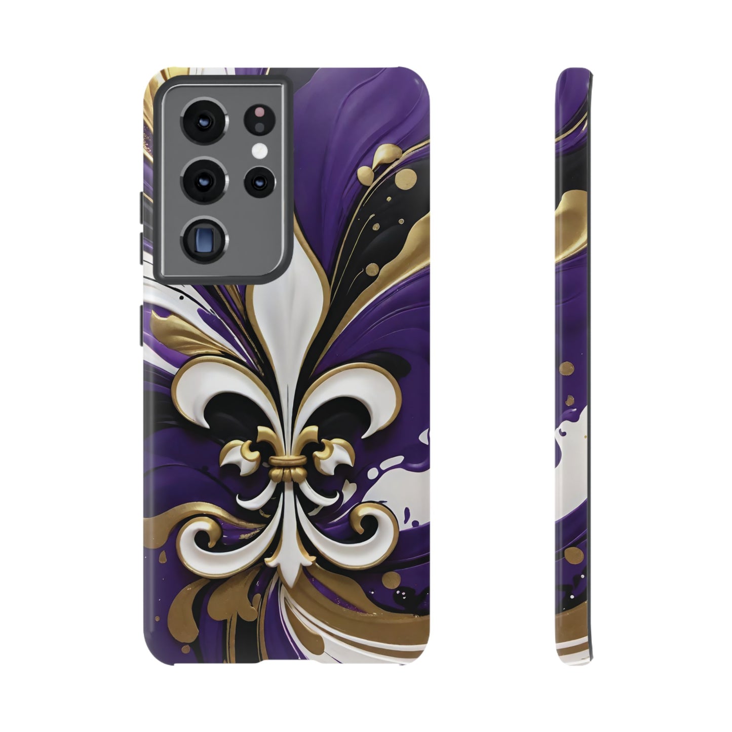 Purple and Gold Fleur-de-Lis 03