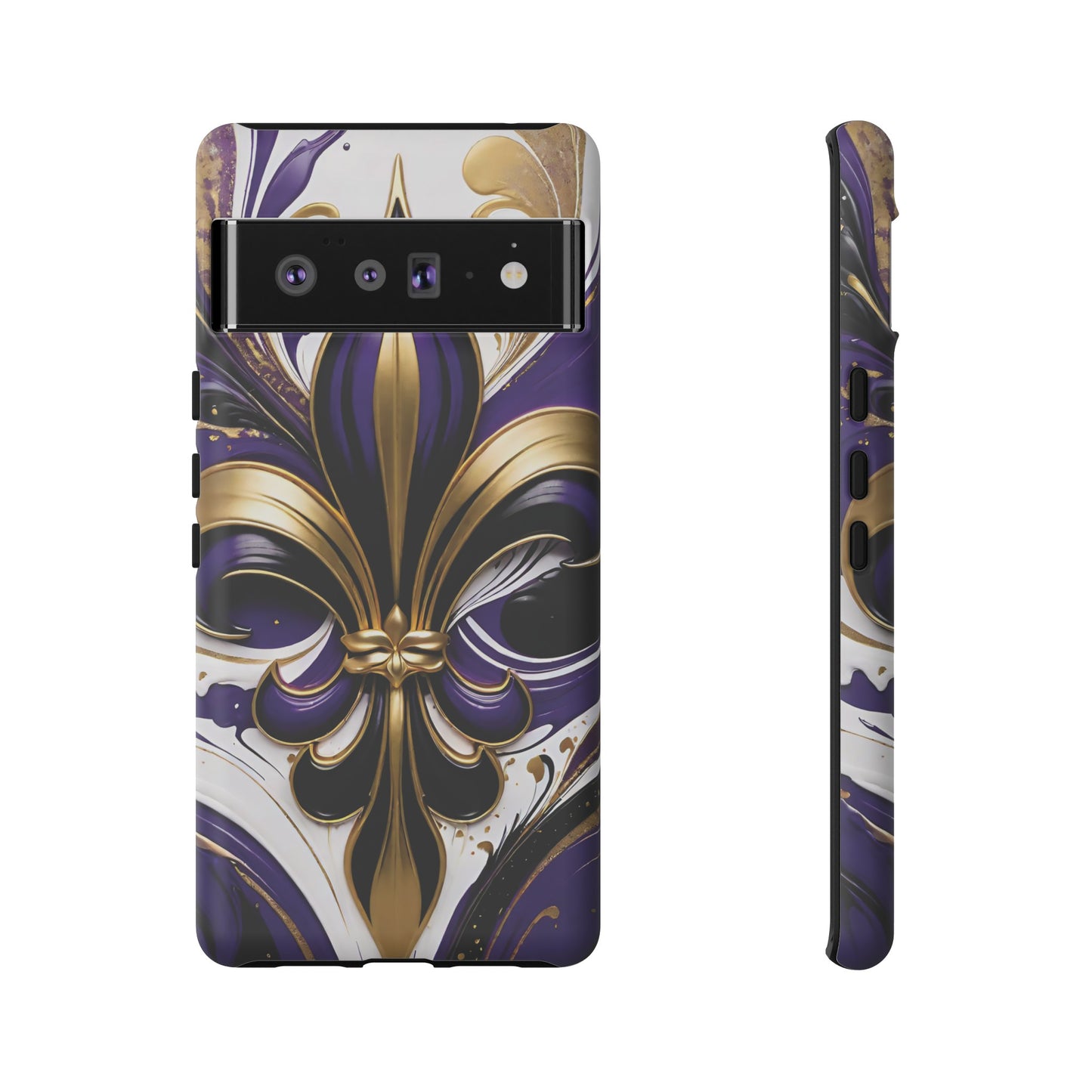 Purple and Gold Fleur-de-Lis 02