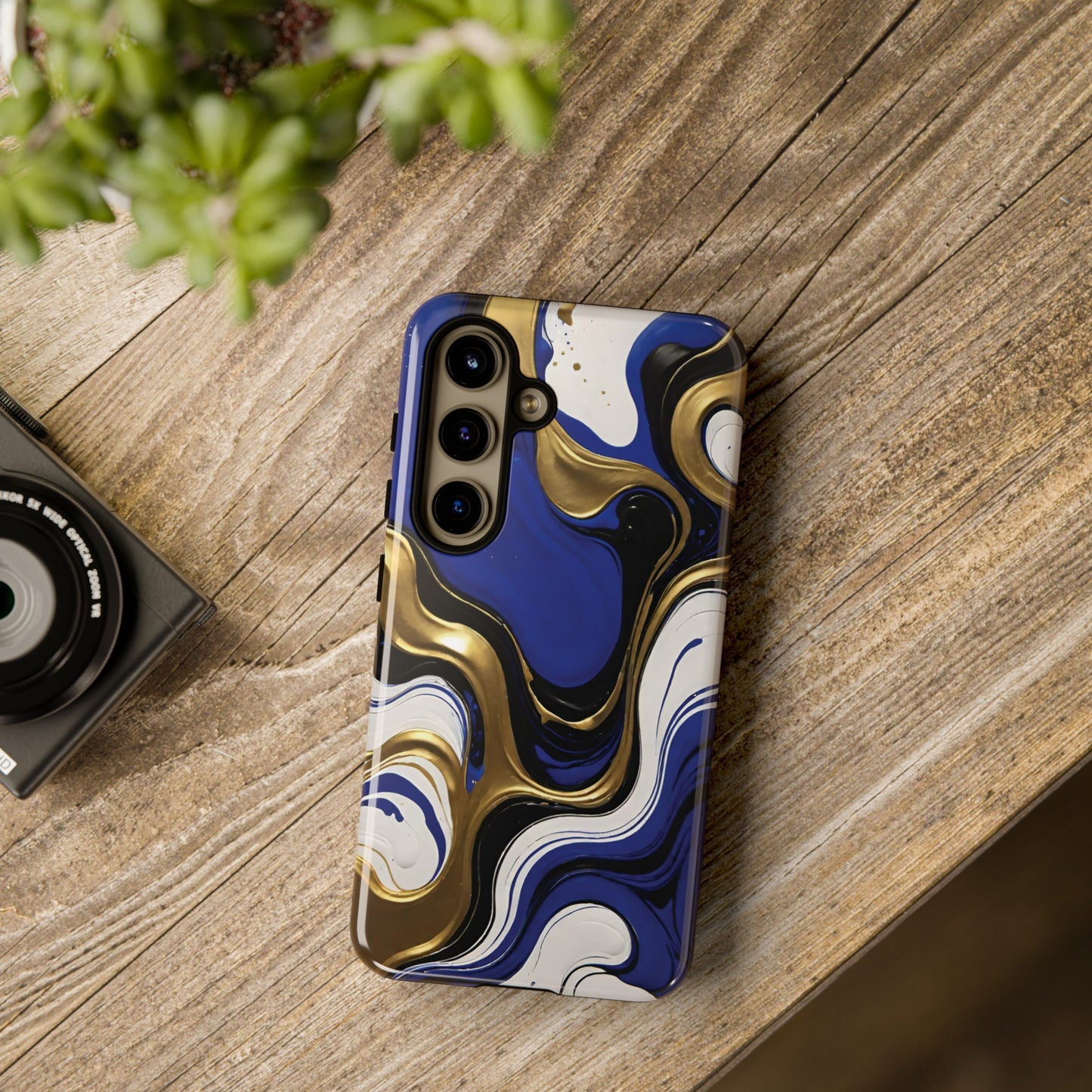 Blue and Gold Swirl 03