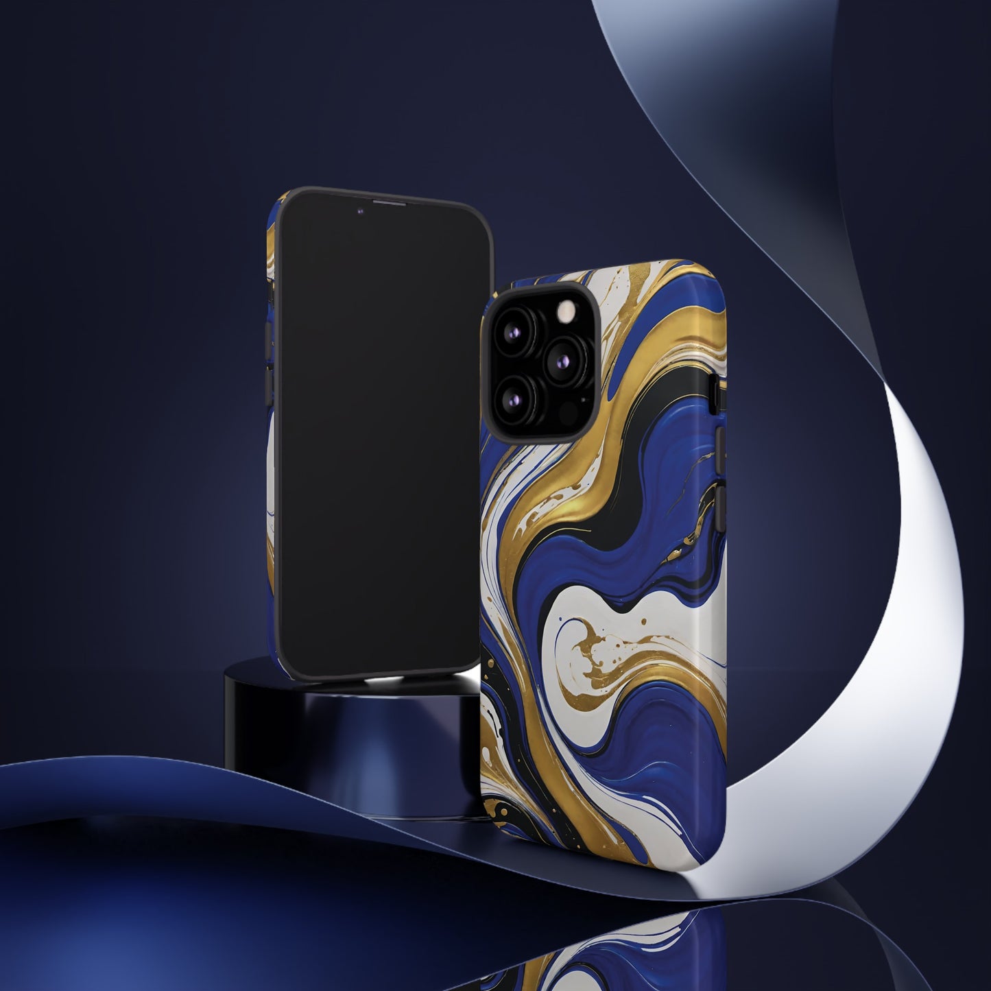 Blue and Gold Swirl 02