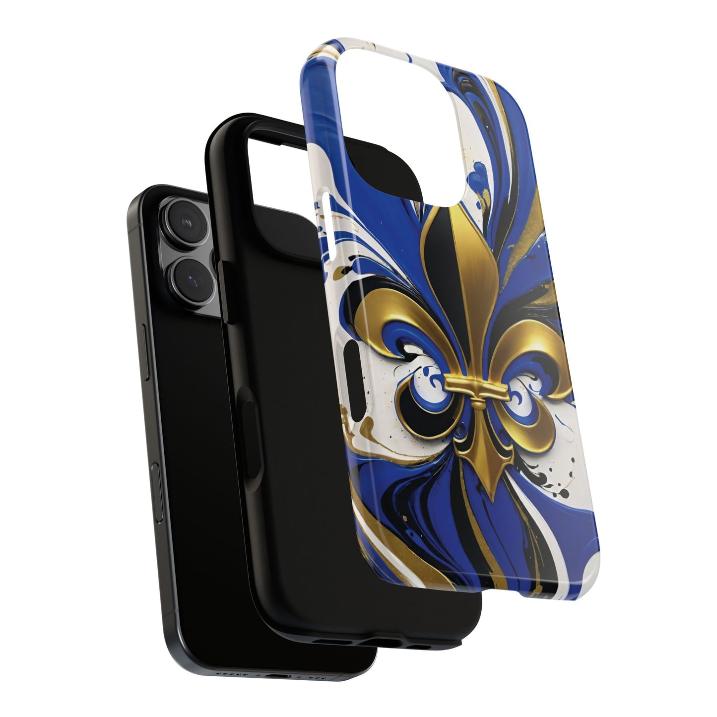 Blue and Gold Fleur-de-Lis 01