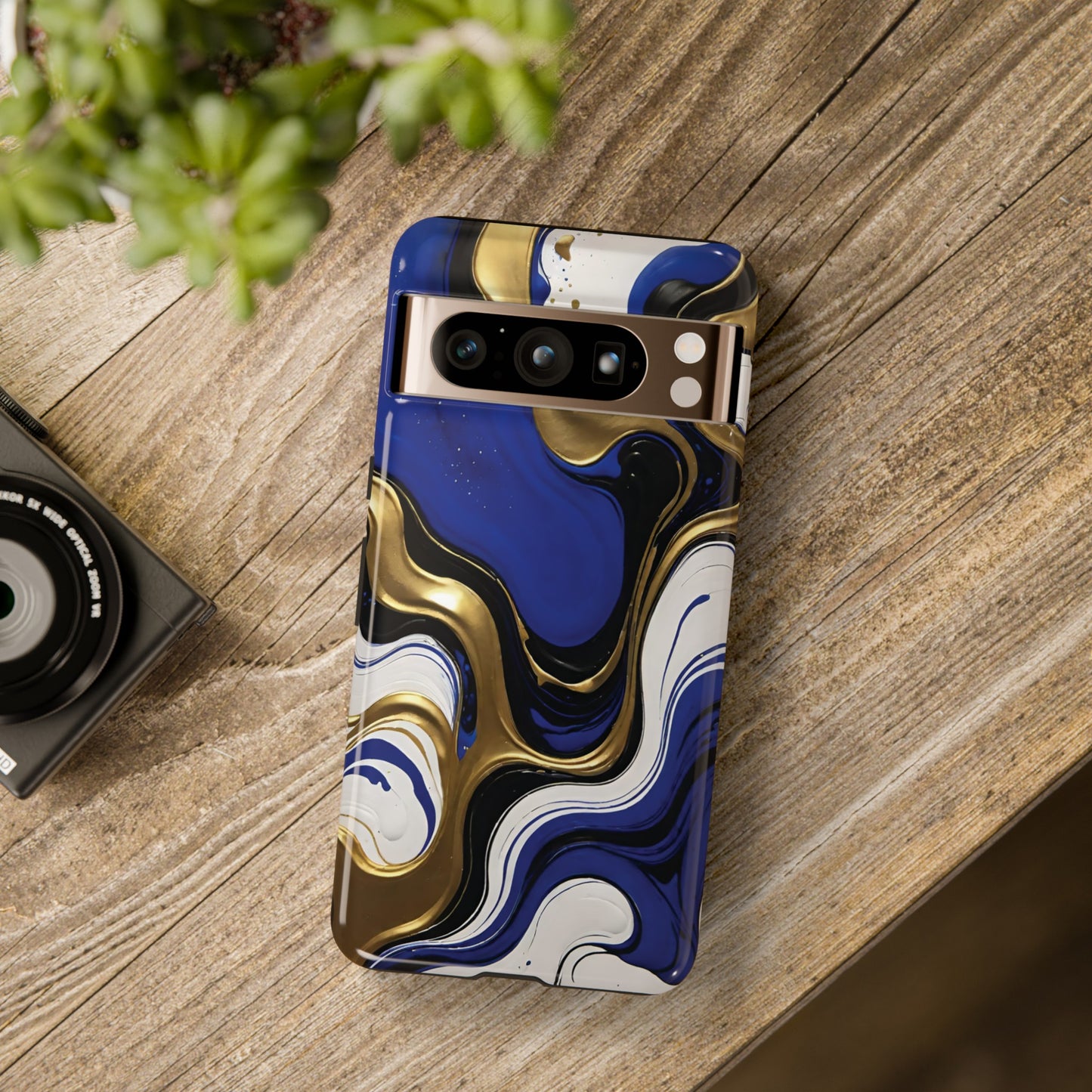 Blue and Gold Swirl 03