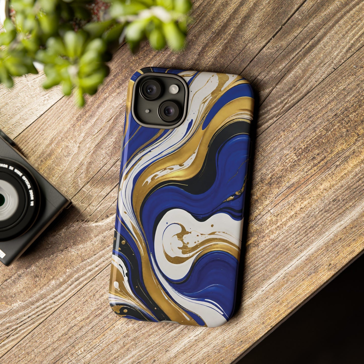 Blue and Gold Swirl 02
