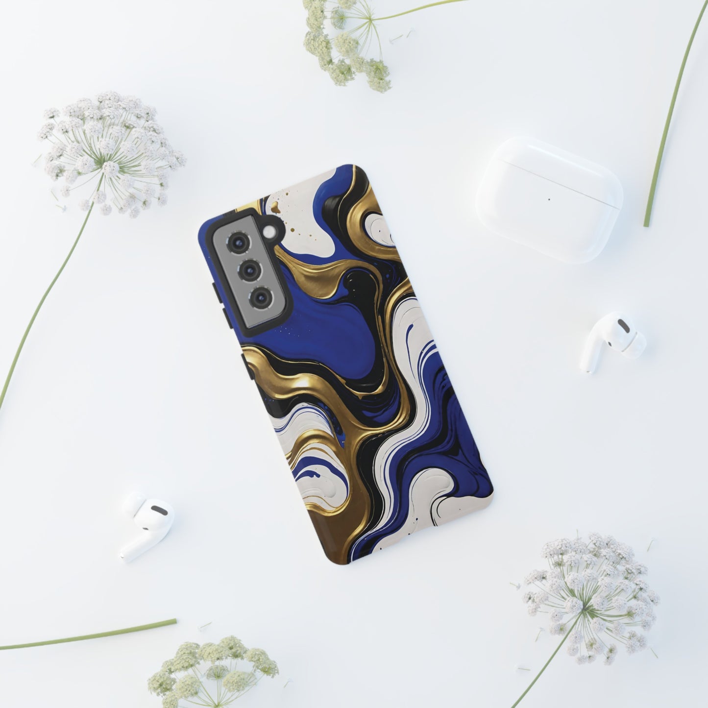 Blue and Gold Swirl 03