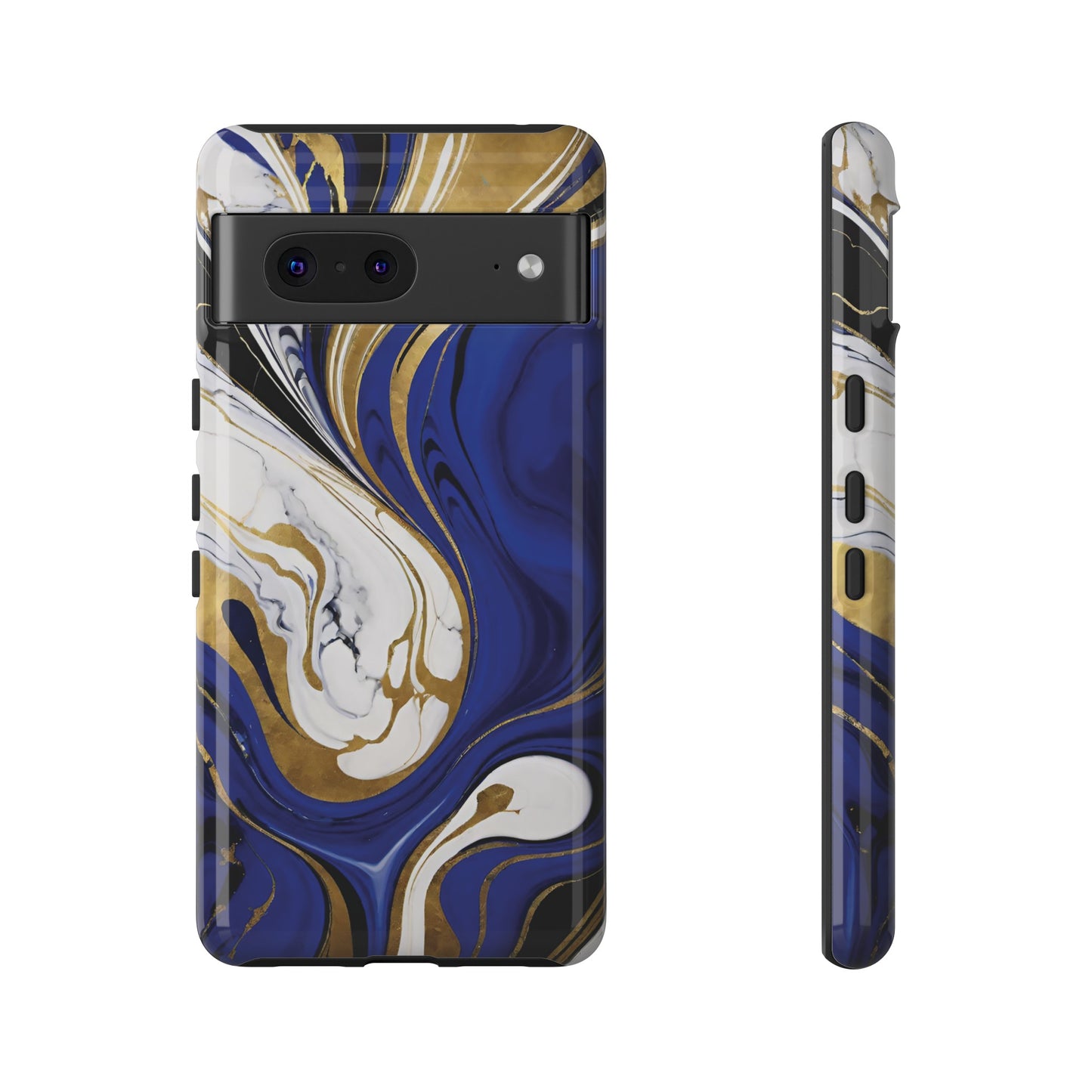 Blue and Gold Swirl 01