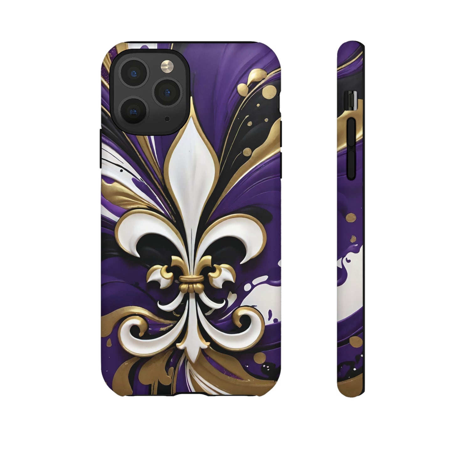 Purple and Gold Fleur-de-Lis 03
