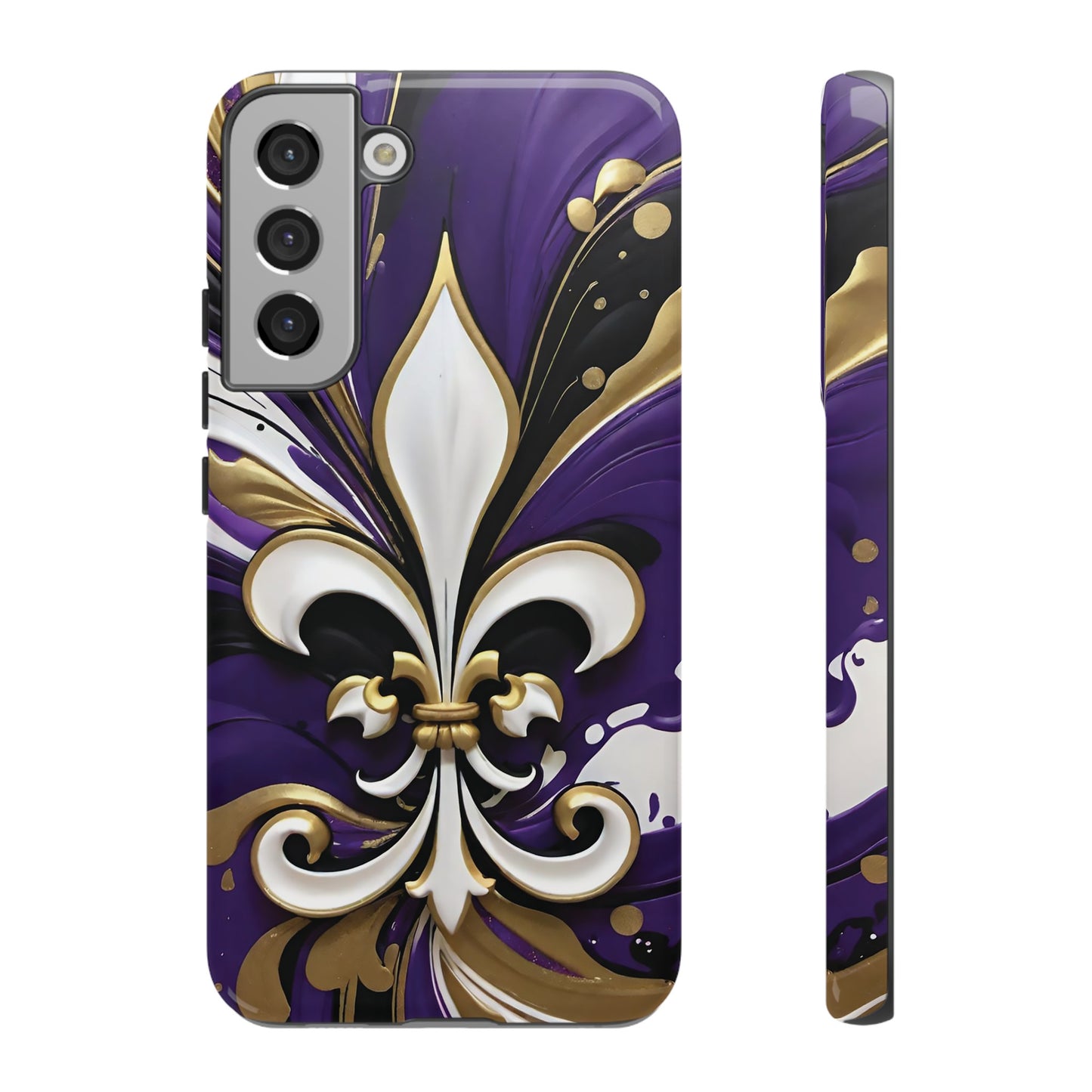 Purple and Gold Fleur-de-Lis 03