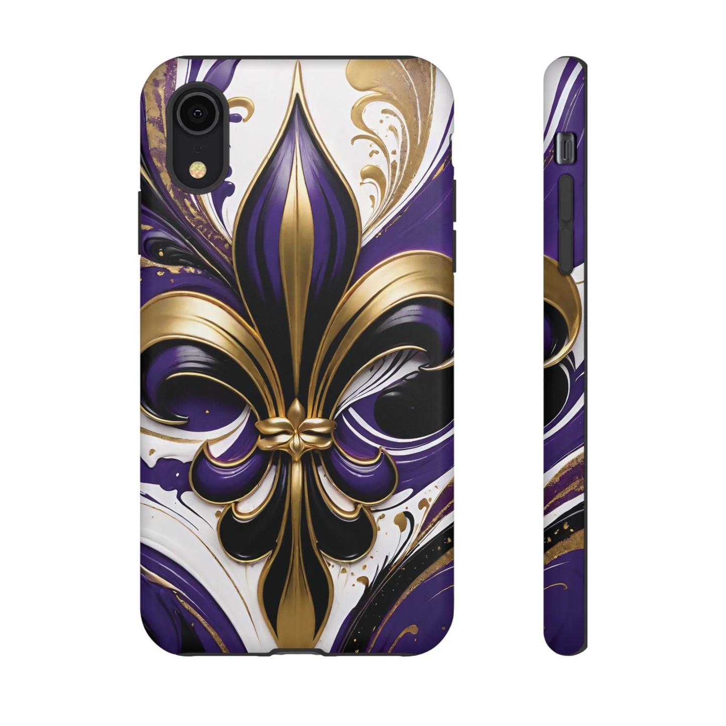 Purple and Gold Fleur-de-Lis 02