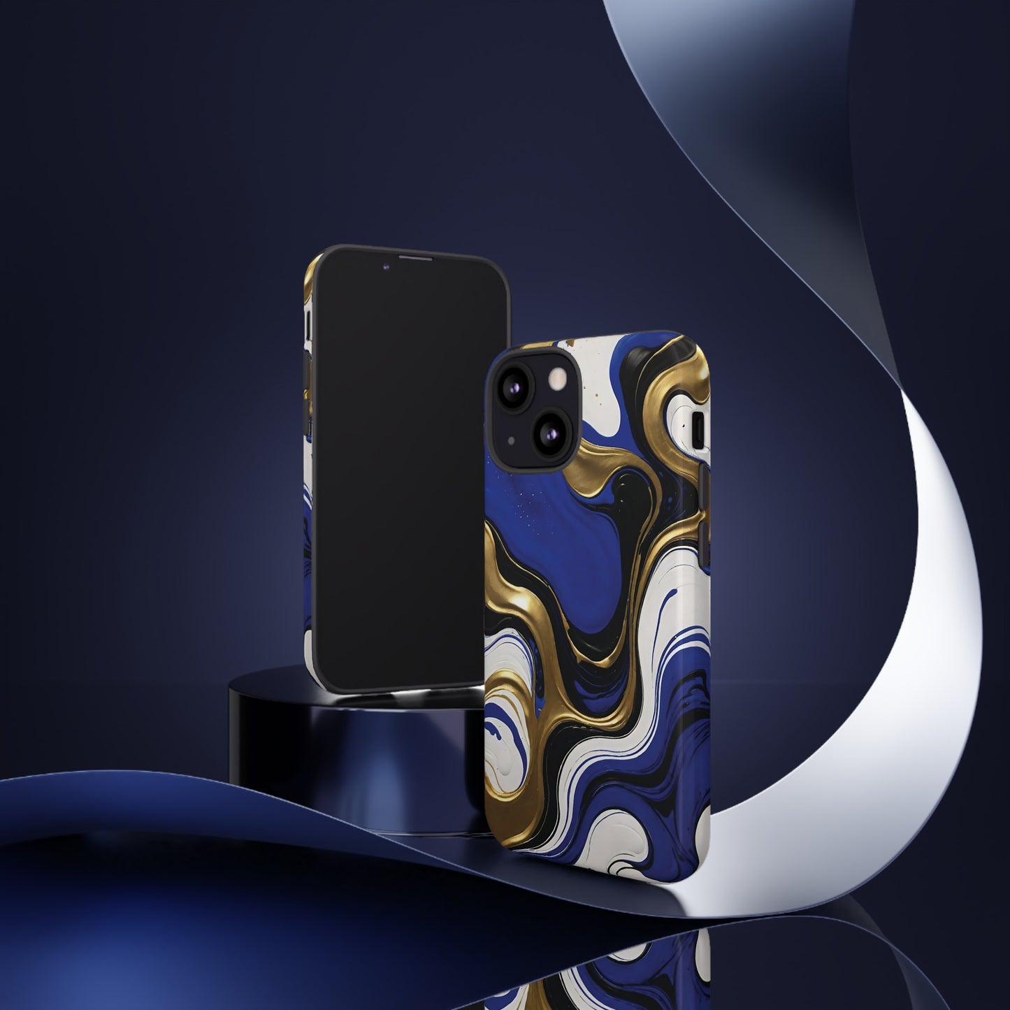 Blue and Gold Swirl 03