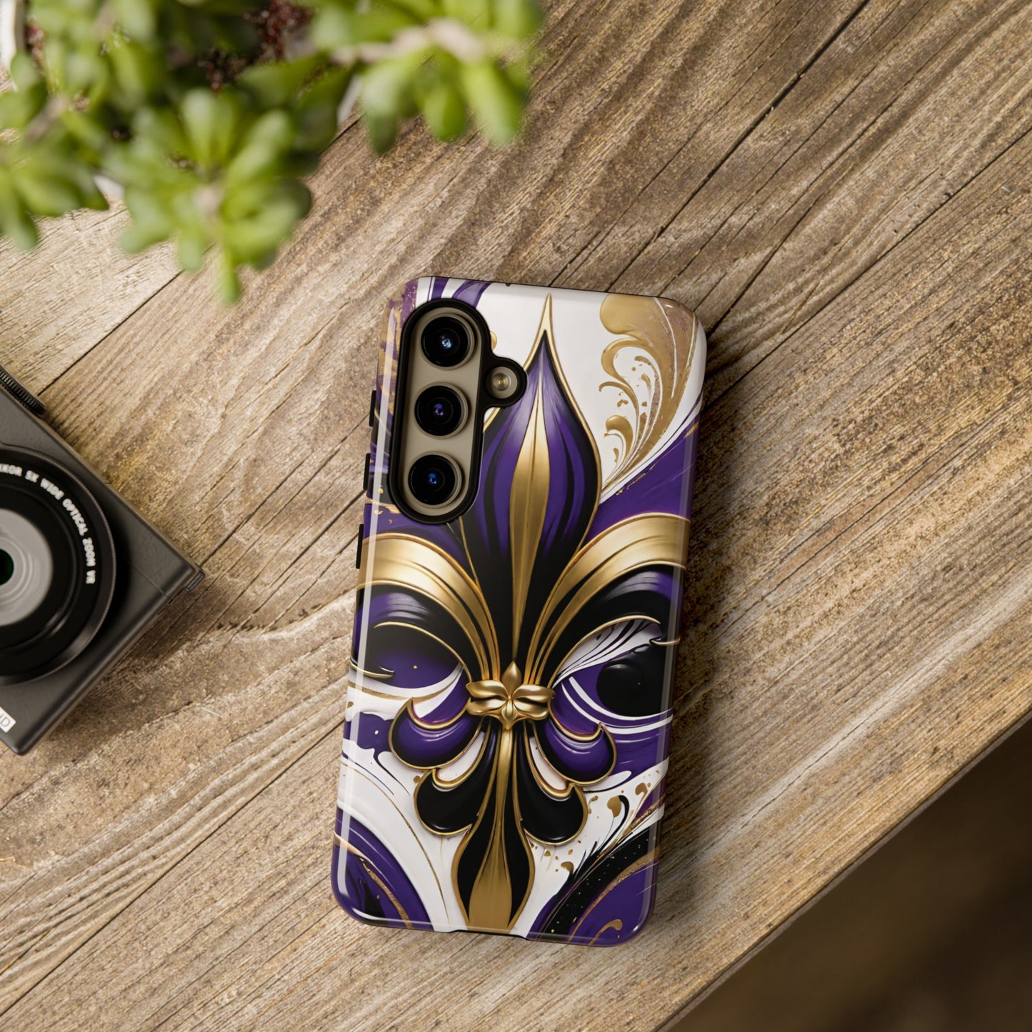 Purple and Gold Fleur-de-Lis 02