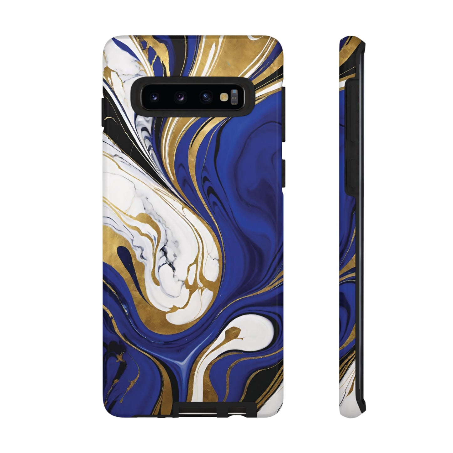 Blue and Gold Swirl 01