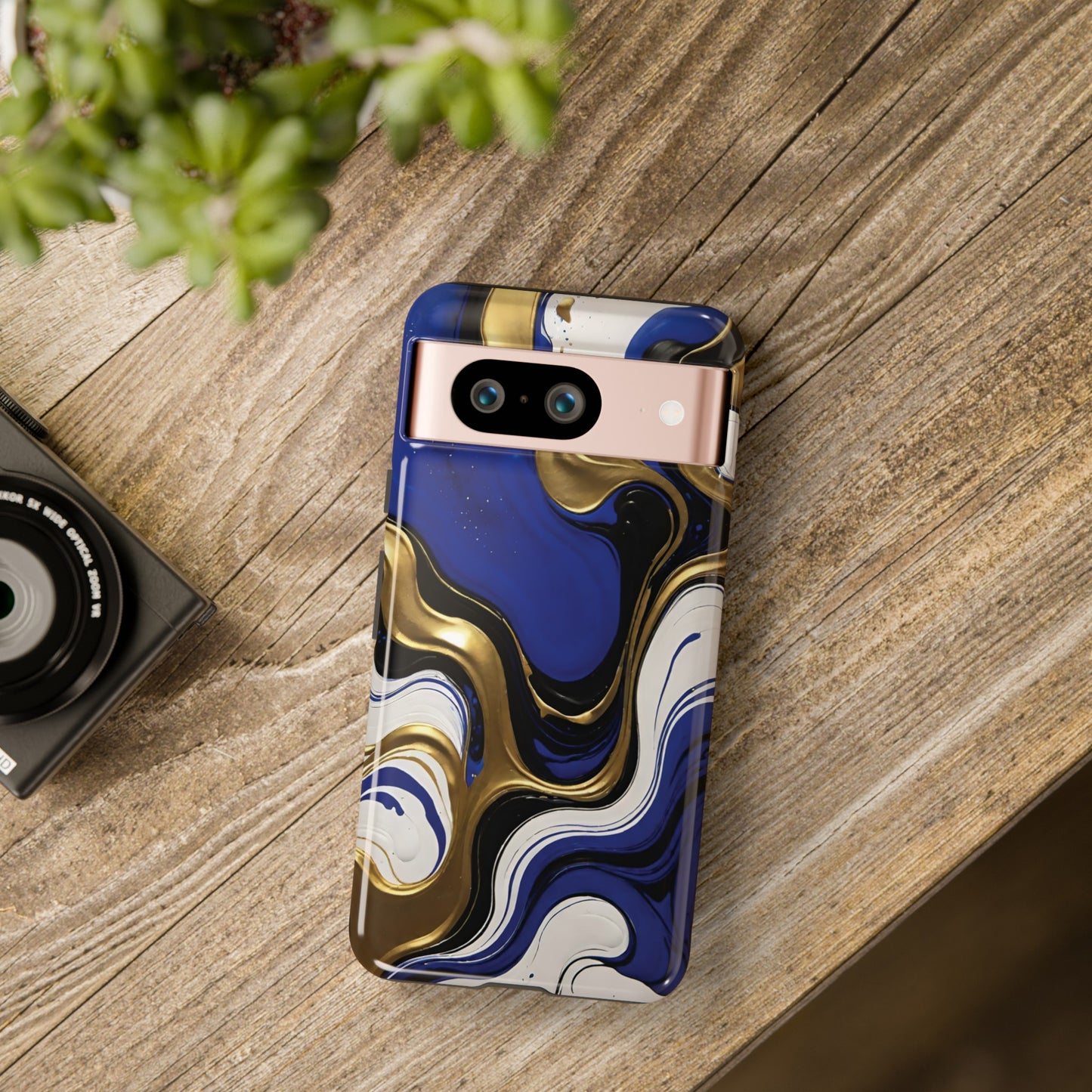 Blue and Gold Swirl 03