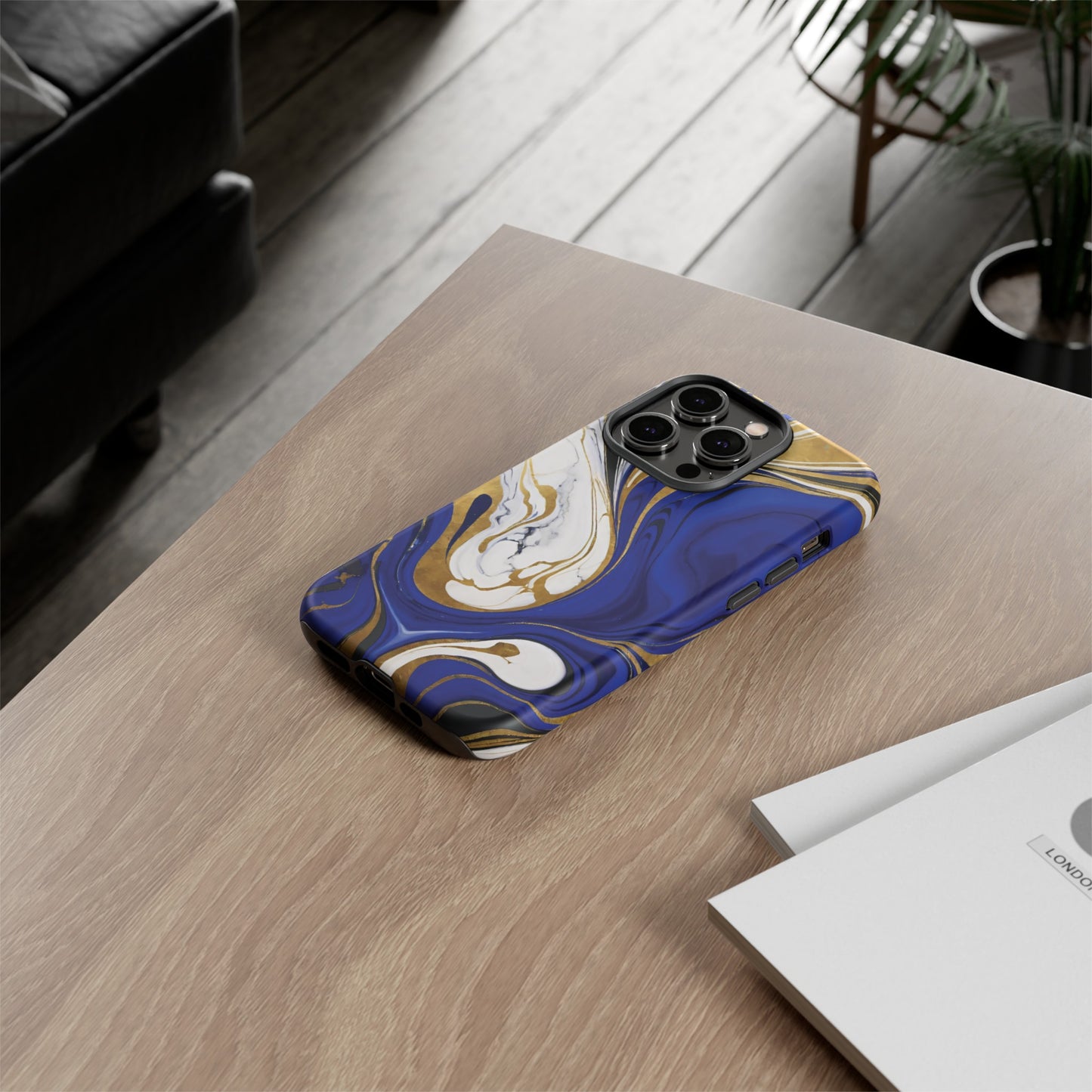 Blue and Gold Swirl 01