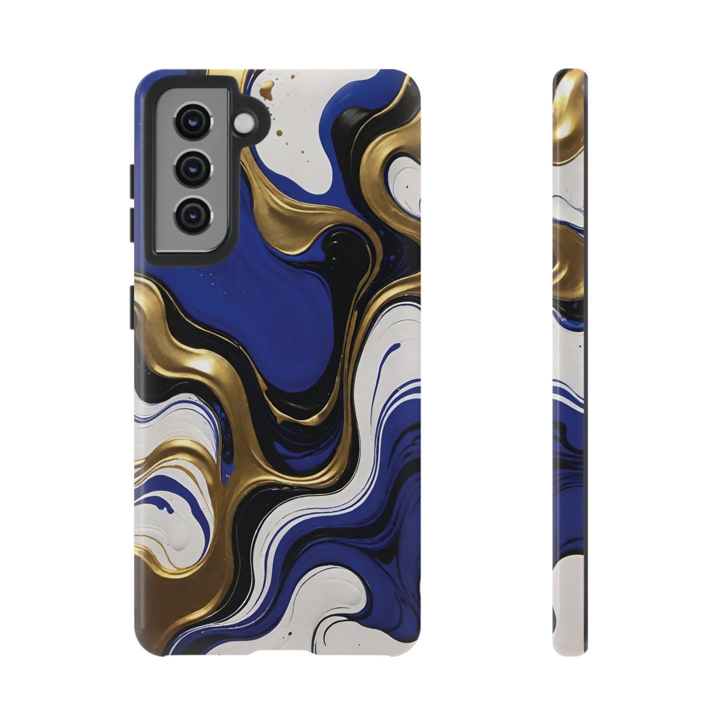 Blue and Gold Swirl 03