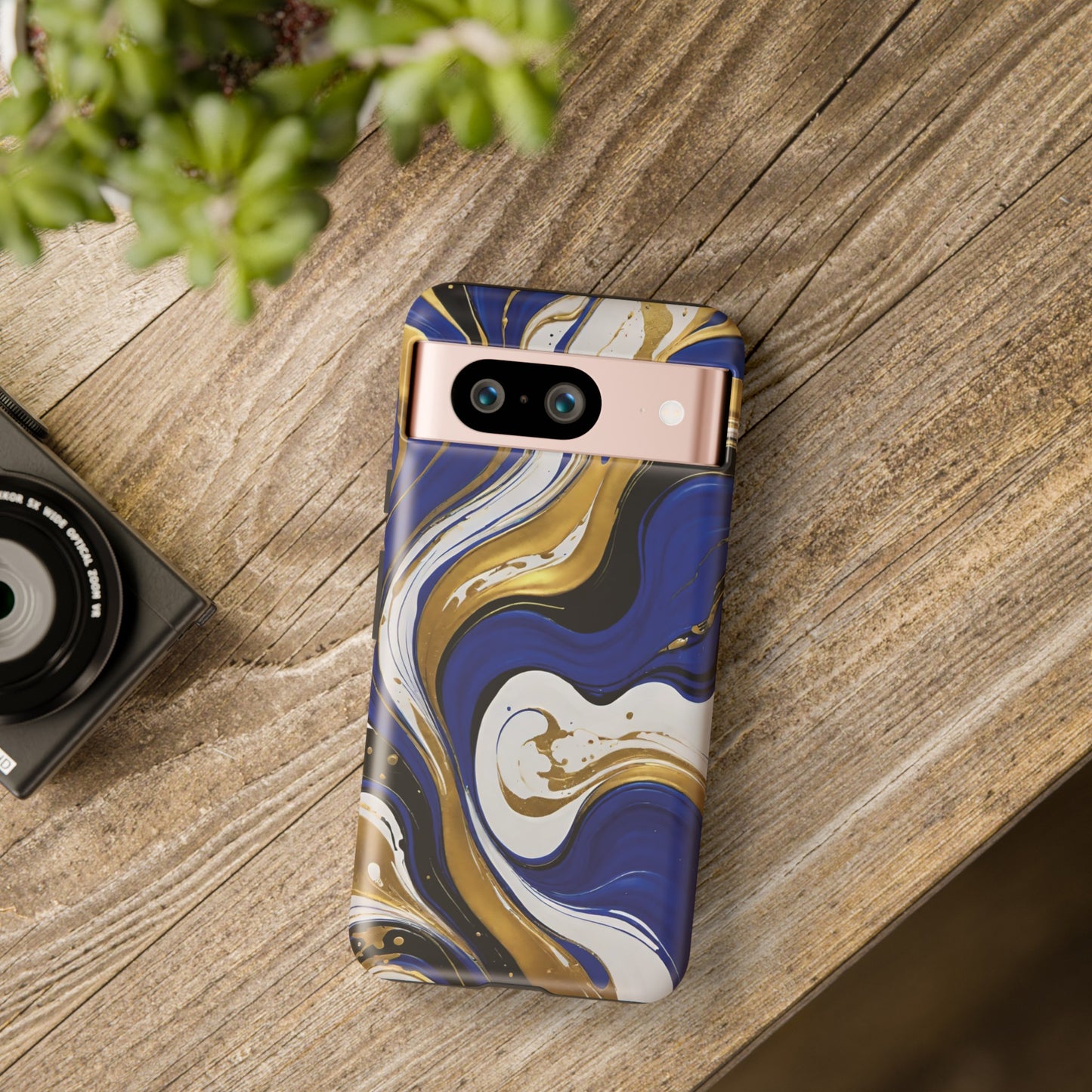 Blue and Gold Swirl 02