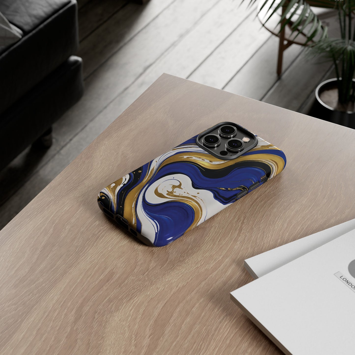 Blue and Gold Swirl 02