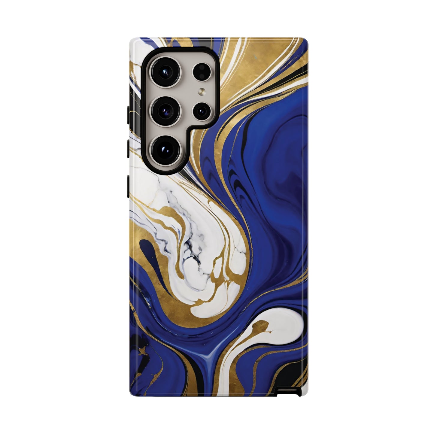 Blue and Gold Swirl 01