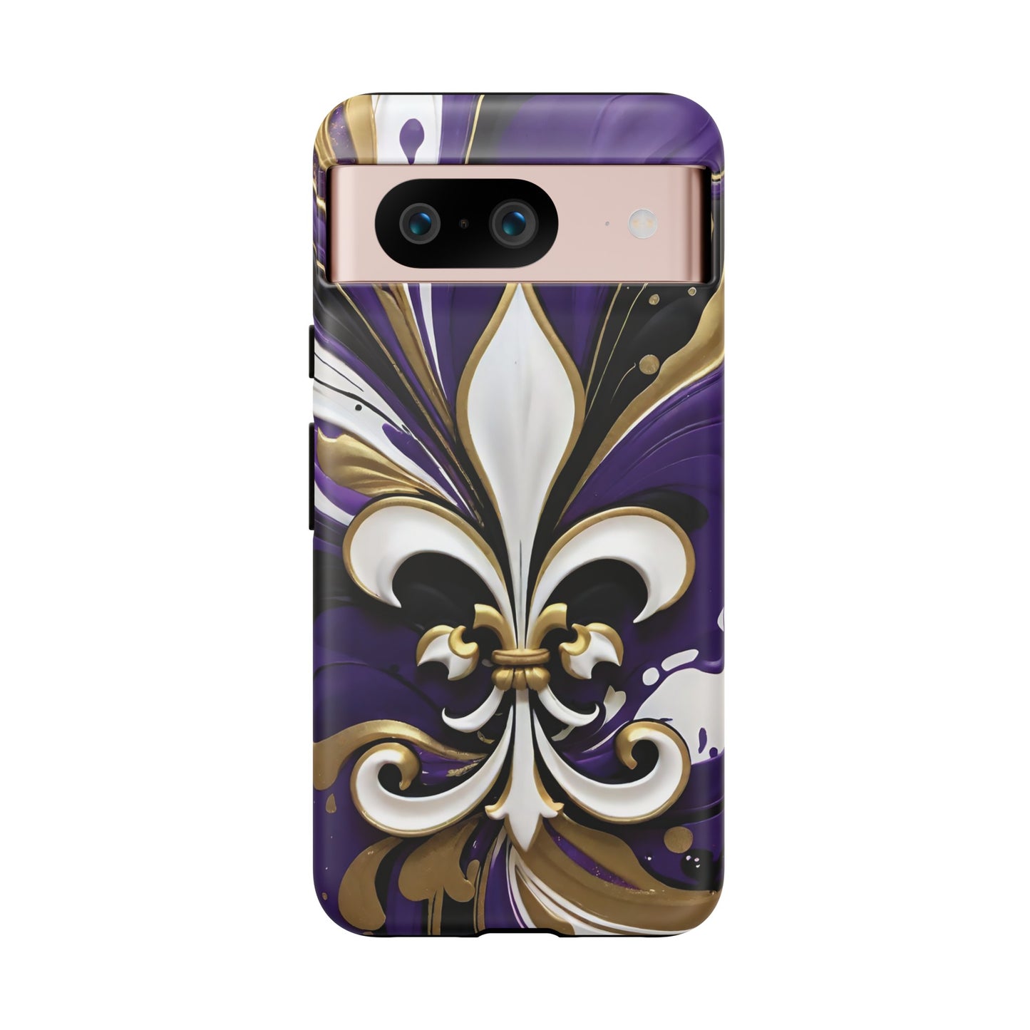 Purple and Gold Fleur-de-Lis 03