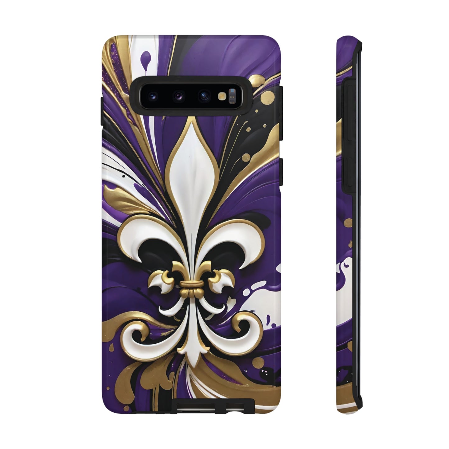 Purple and Gold Fleur-de-Lis 03