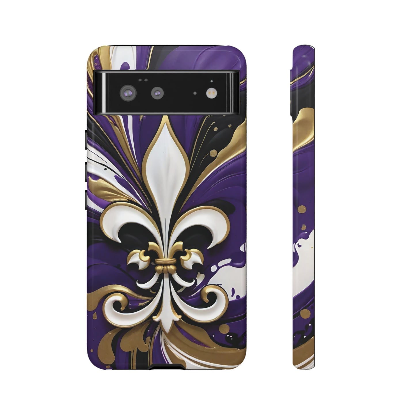 Purple and Gold Fleur-de-Lis 03