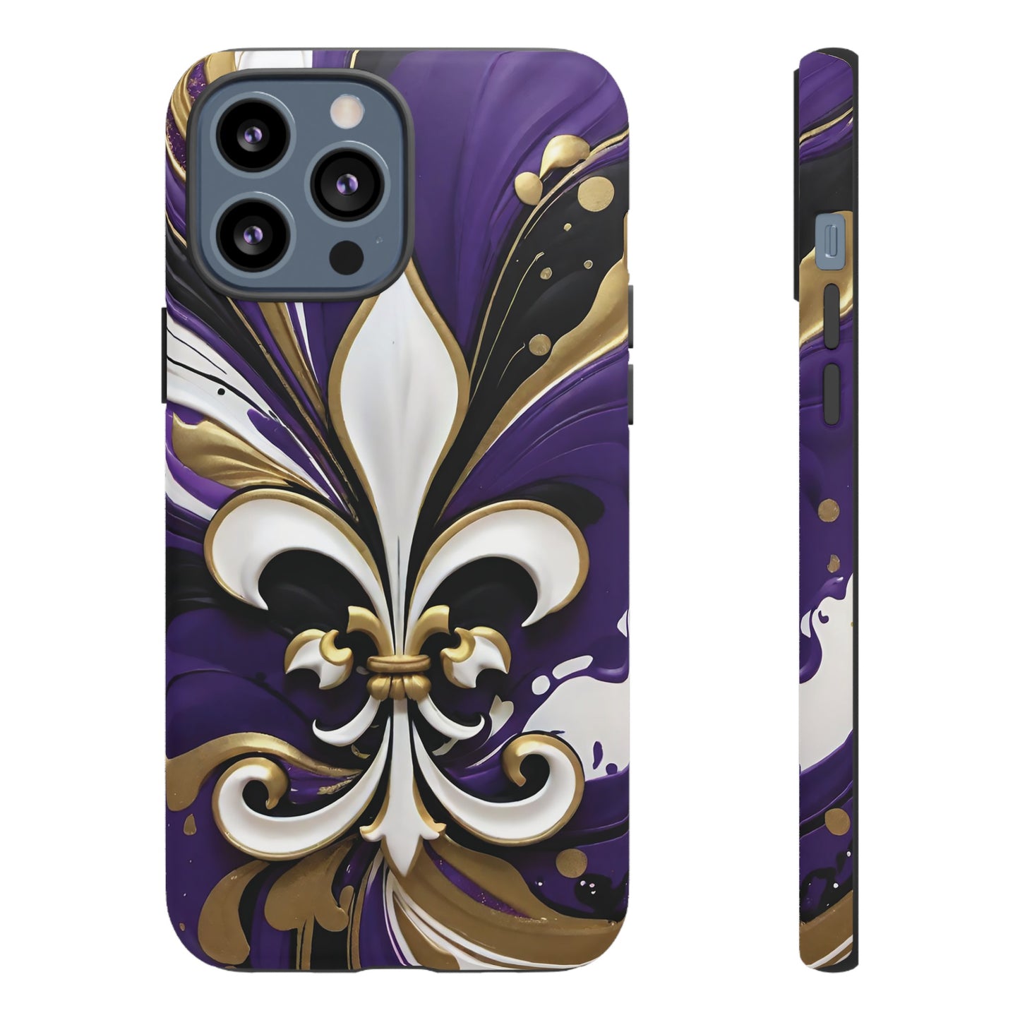 Purple and Gold Fleur-de-Lis 03