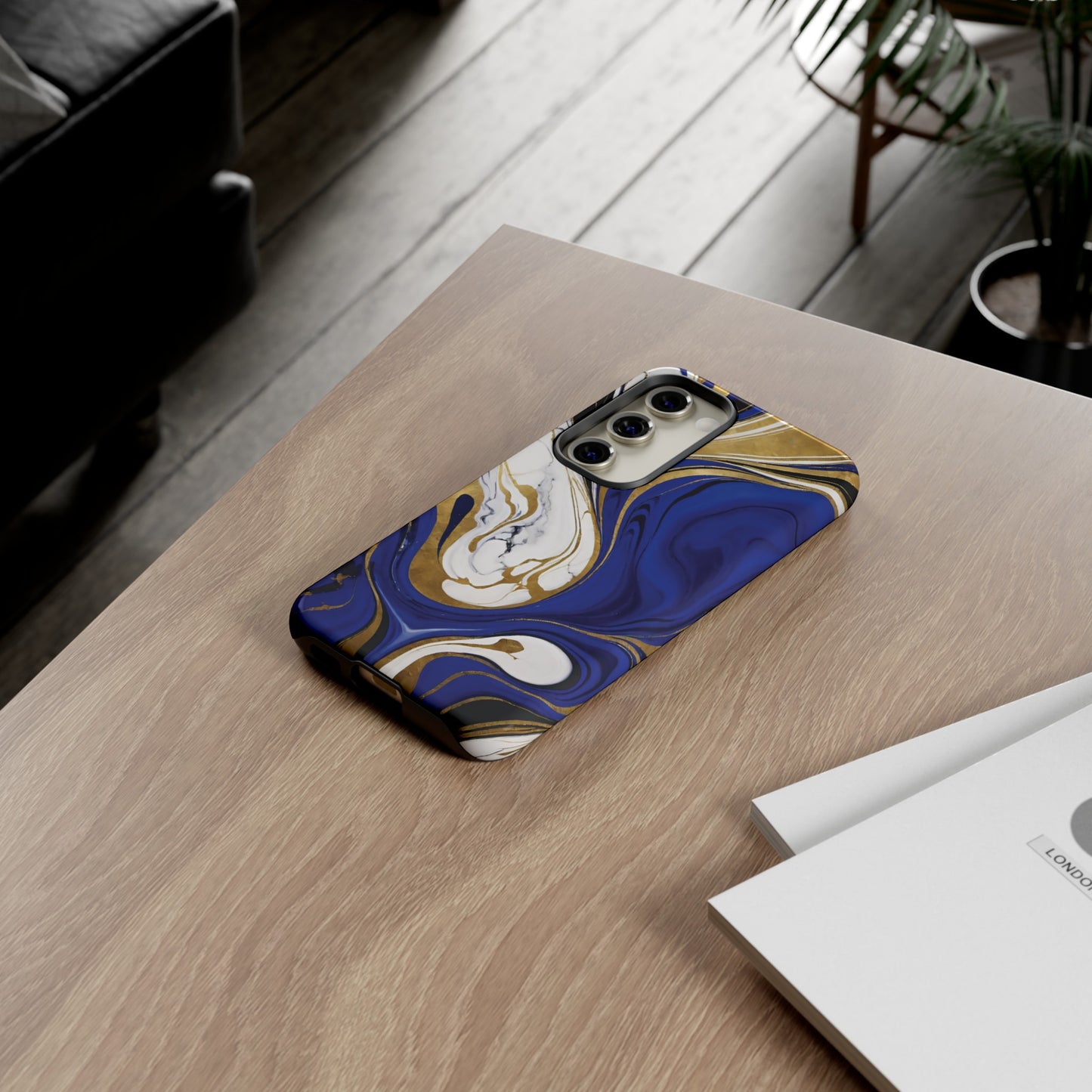 Blue and Gold Swirl 01