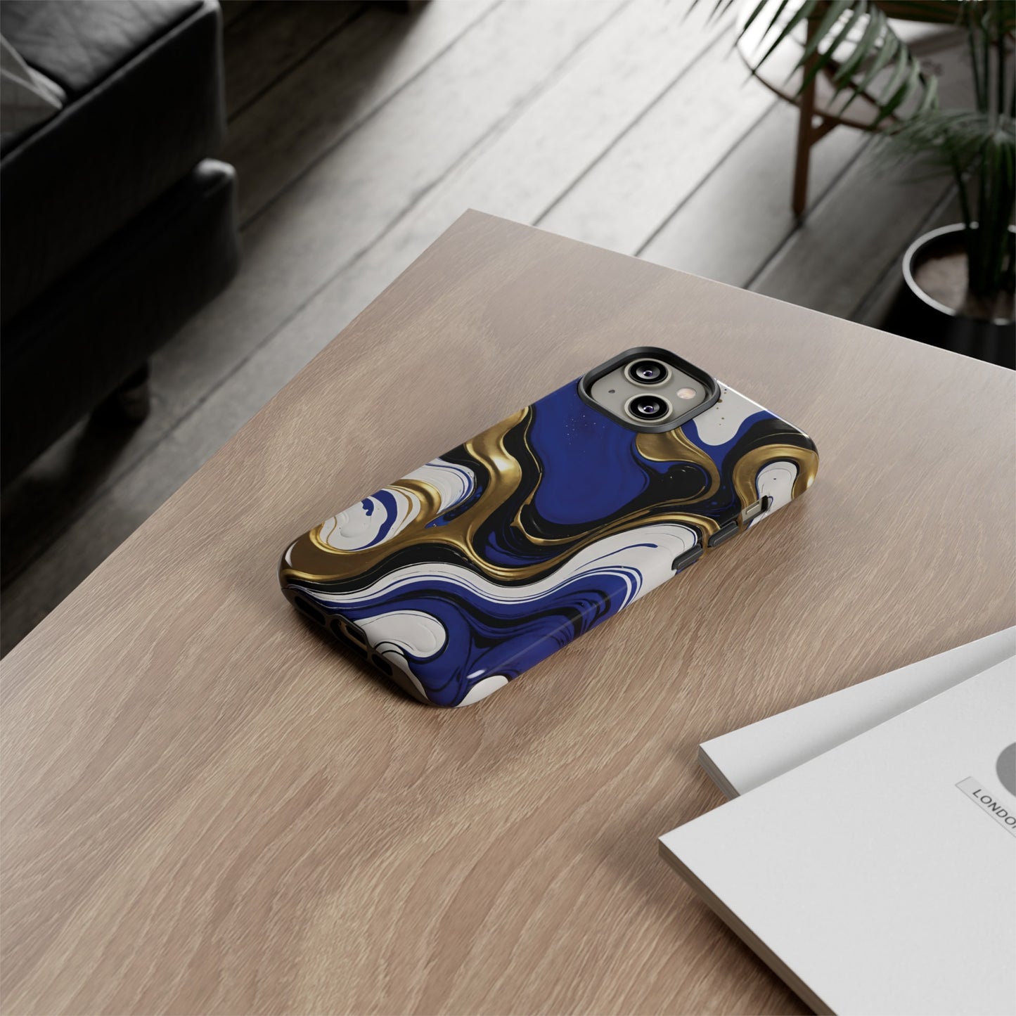 Blue and Gold Swirl 03