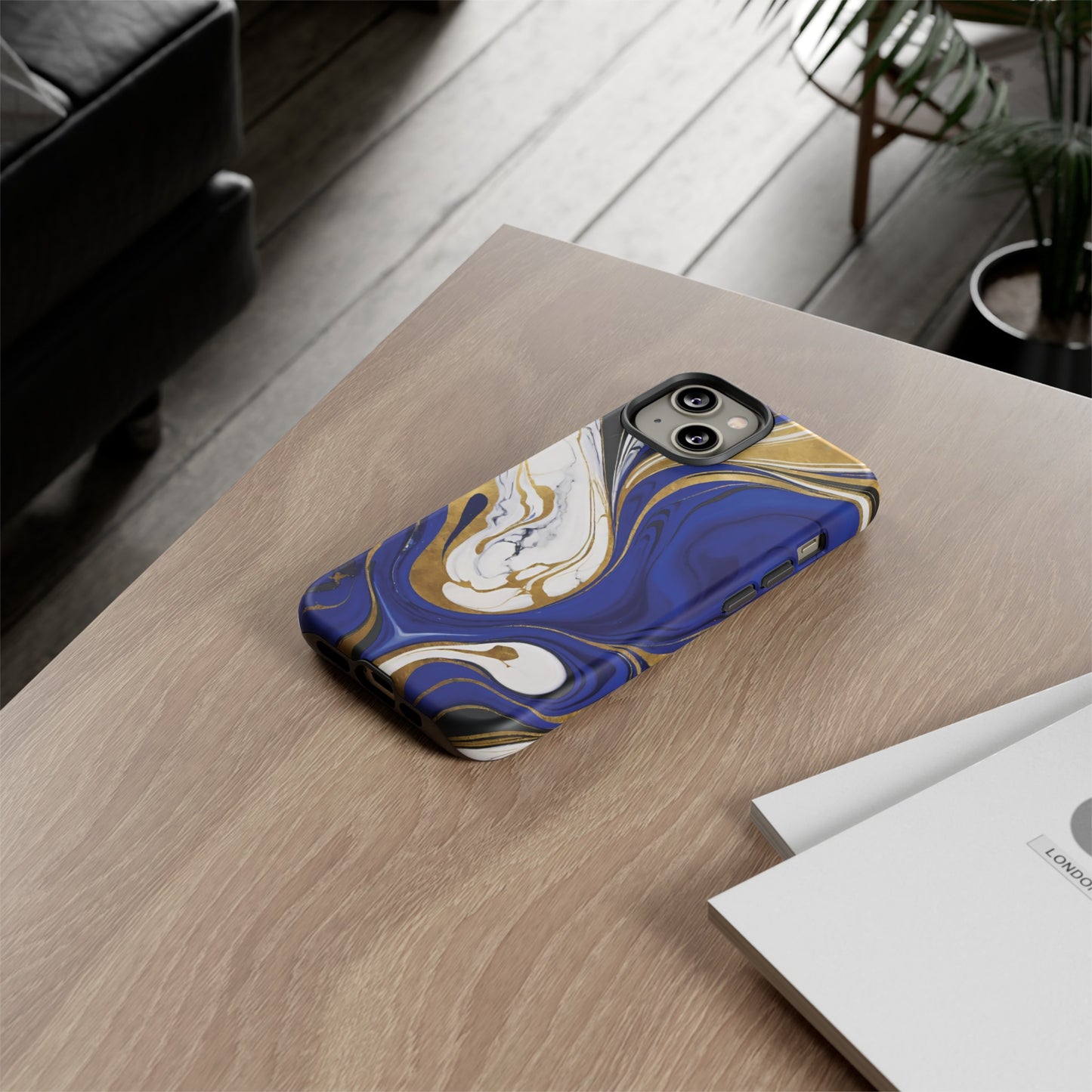 Blue and Gold Swirl 01