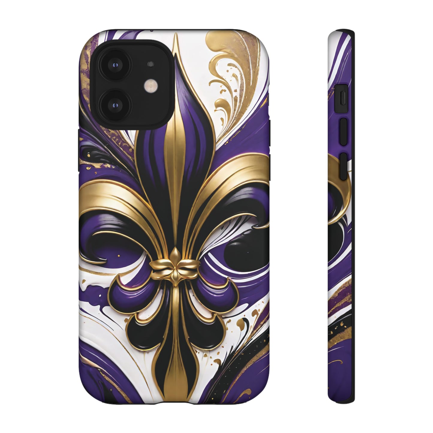 Purple and Gold Fleur-de-Lis 02